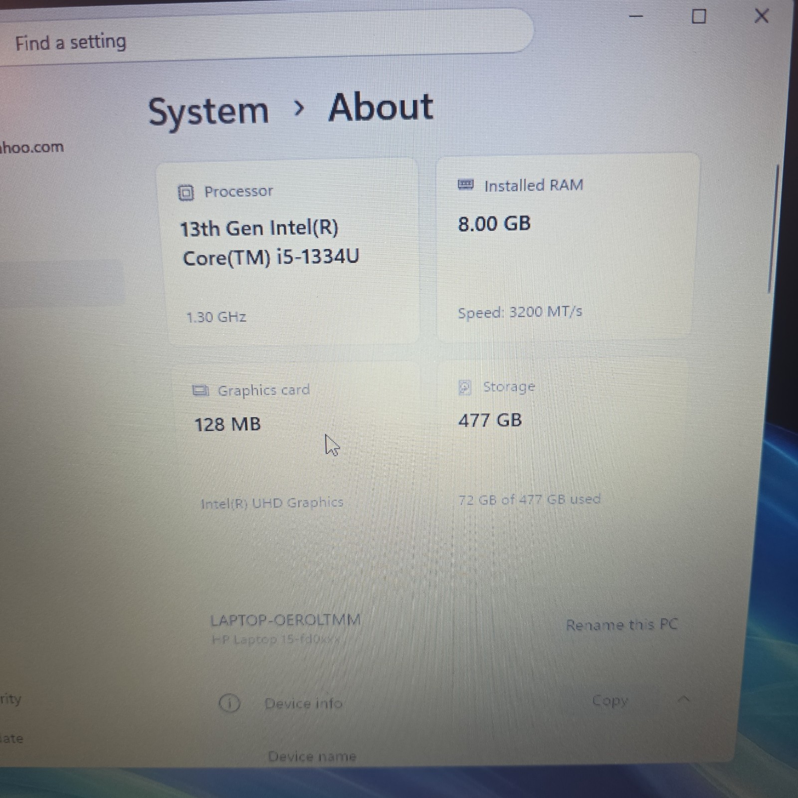 HP 15-fd0259wm 15.6″ FHD i5-1334U 1.3GHz Intel UHD Graphics 8GB RAM 477GB (EFA)