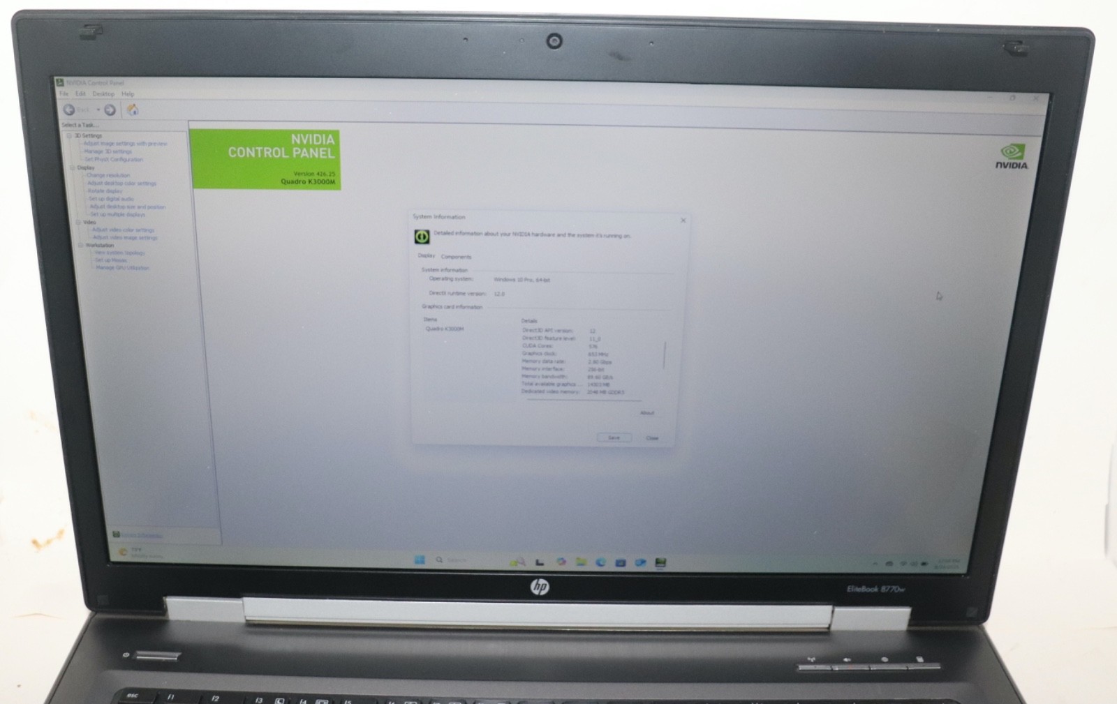 HP EliteBook 8770w|Intel Core i7@2.40 GHz|24GB RAM|512GB SSD|Win11Pro|Bluetooth