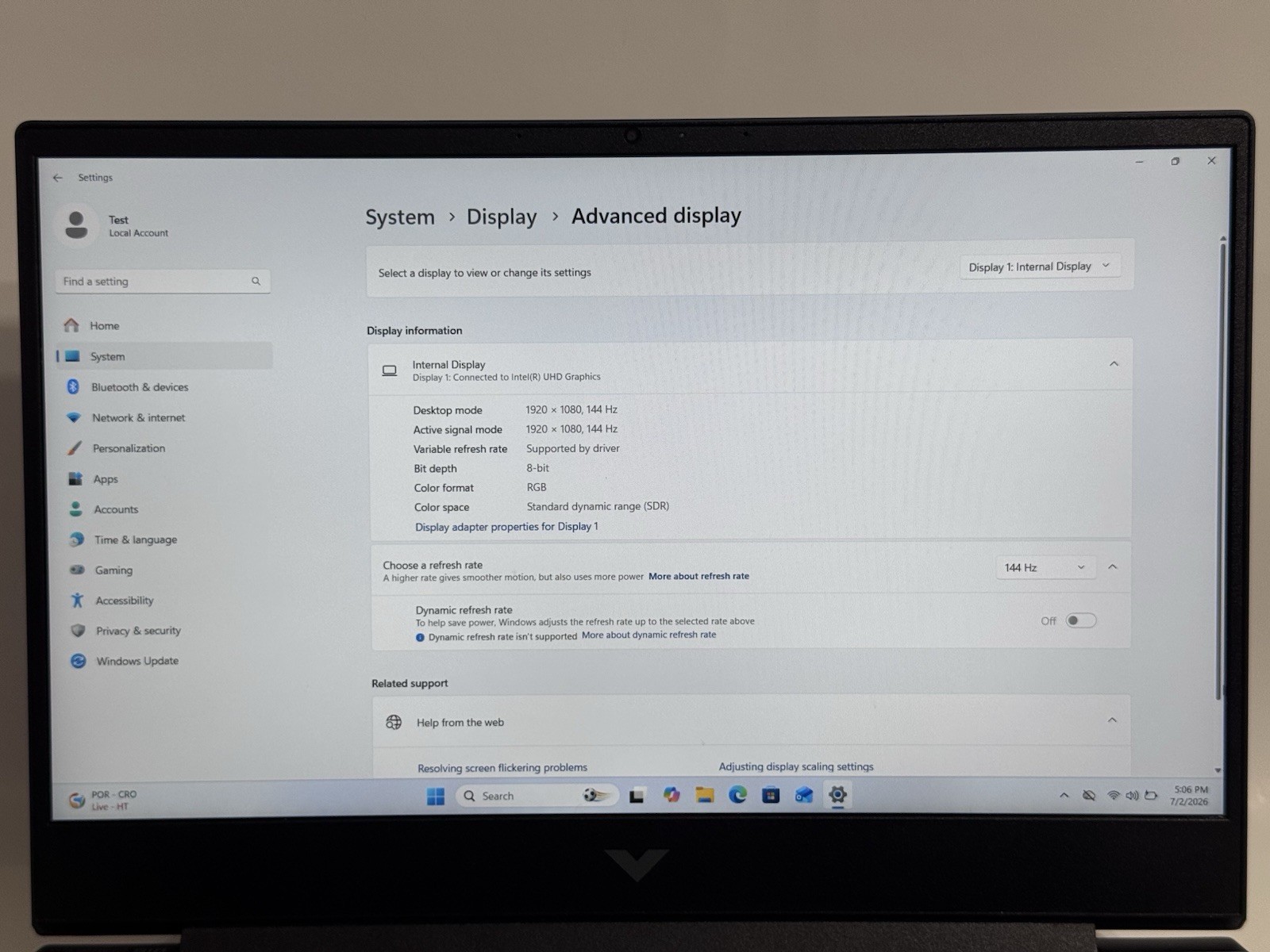 HP Victus Gaming Laptop 15 144Hz FHD i5-12450H 16GB RAM 1TB SSD RTX 3050