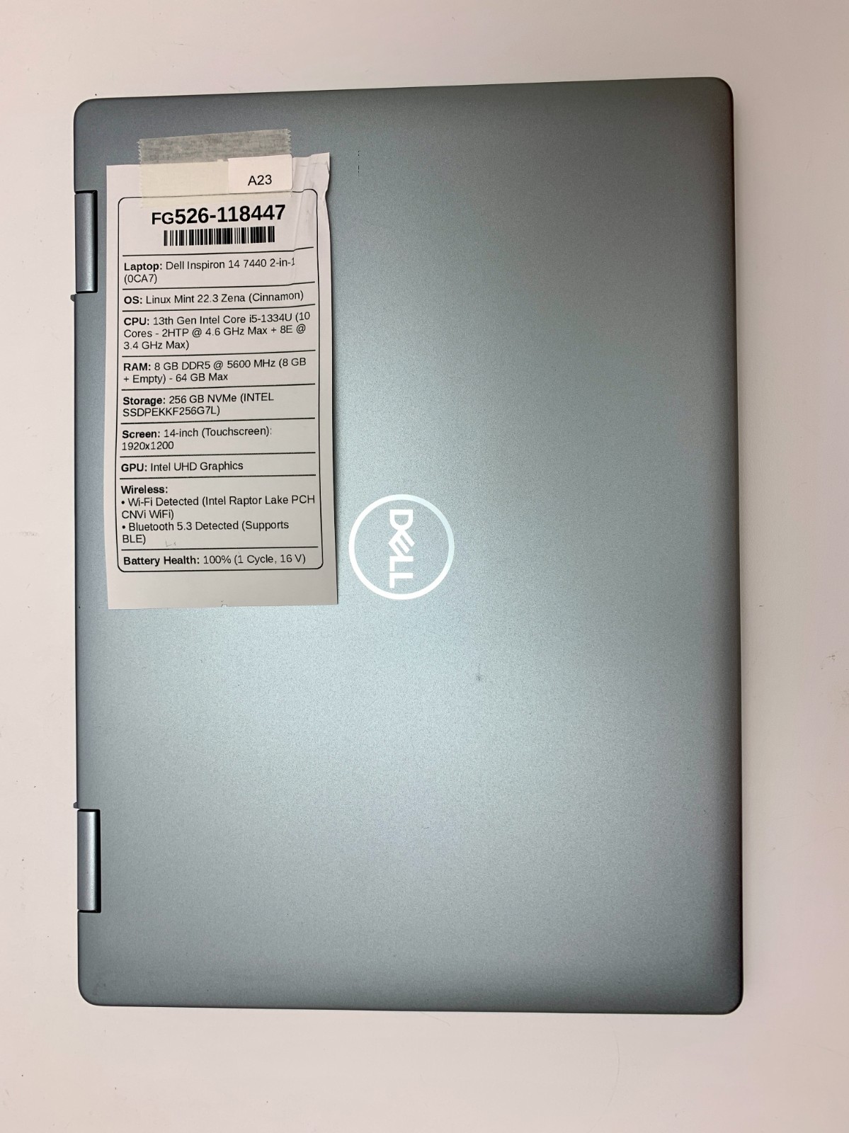 Dell Inspiron 14 7440 2-in-1 | i5-1334U | 8GB RAM | 256GB NVMe | LINUX