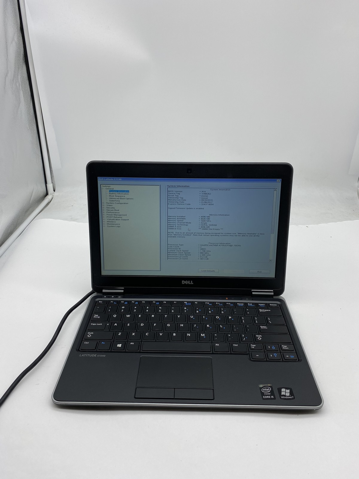 Dell Latitude E7240 Laptop Intel Core i5 4210U 1.7GHz 4GB RAM 128GB SSD W10P