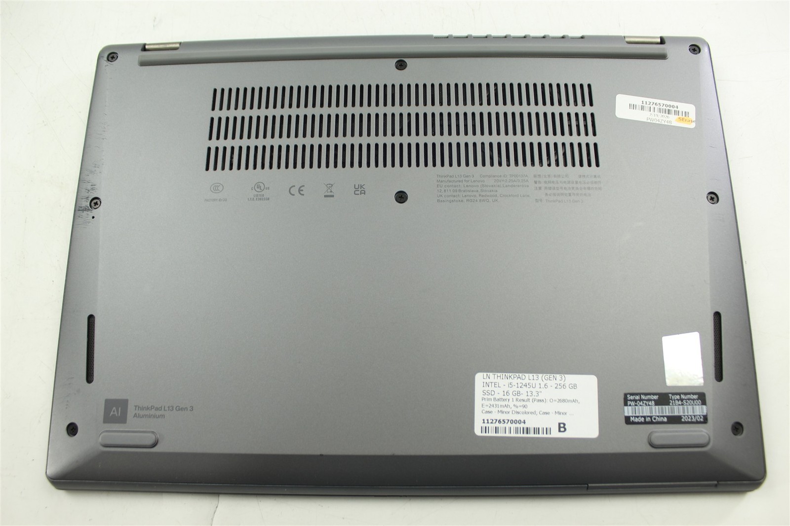 Lenovo ThinkPad L13 Gen 3 13.3″ i5-1245U 1.6GHz 256GB SSD 16GB RAM W11P