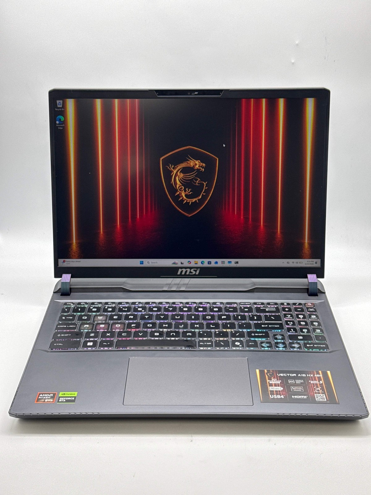 MSI Vector A16 HX 16″ Ryzen 9 8940HX 16GB RAM 1TB SSD RTX 5070 Ti Black Used