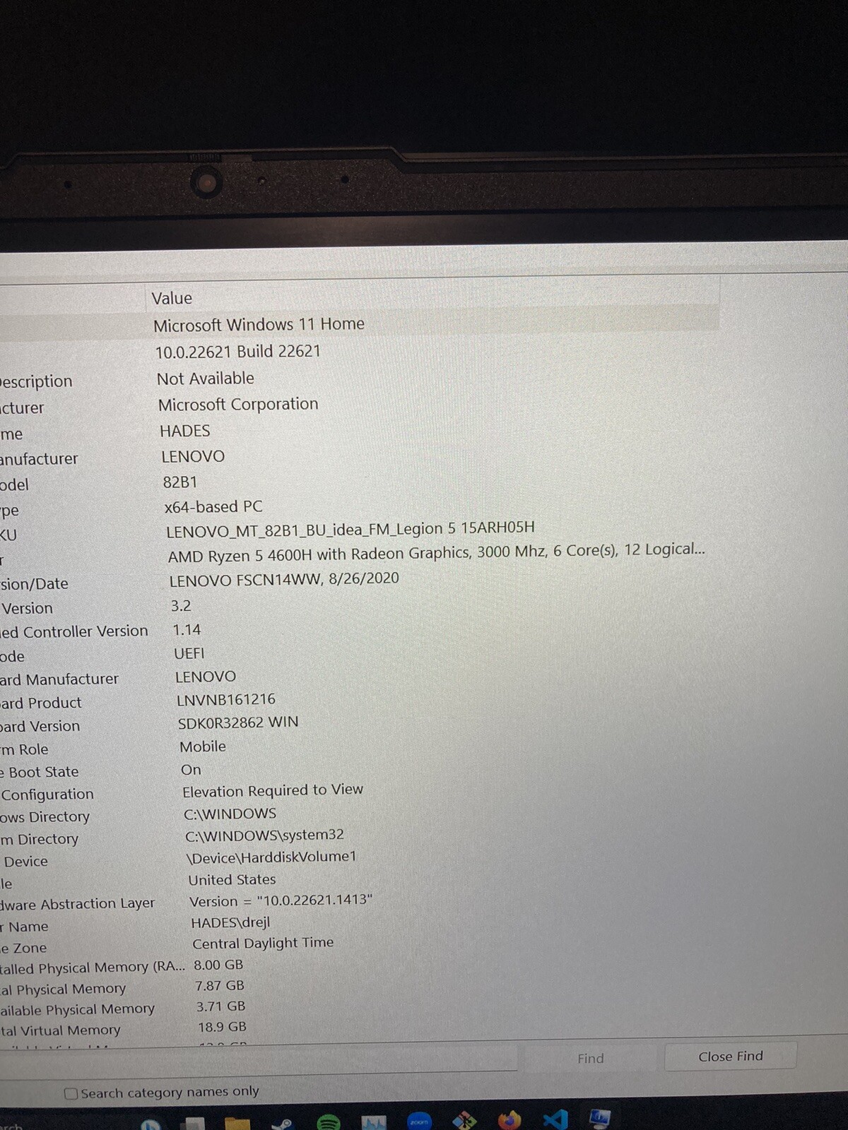Lenovo Legion 5 15ARH05 15.6″ 120Hz (AMD Ryzen 5 4600H, 512GB SSD, 8GB RAM,…