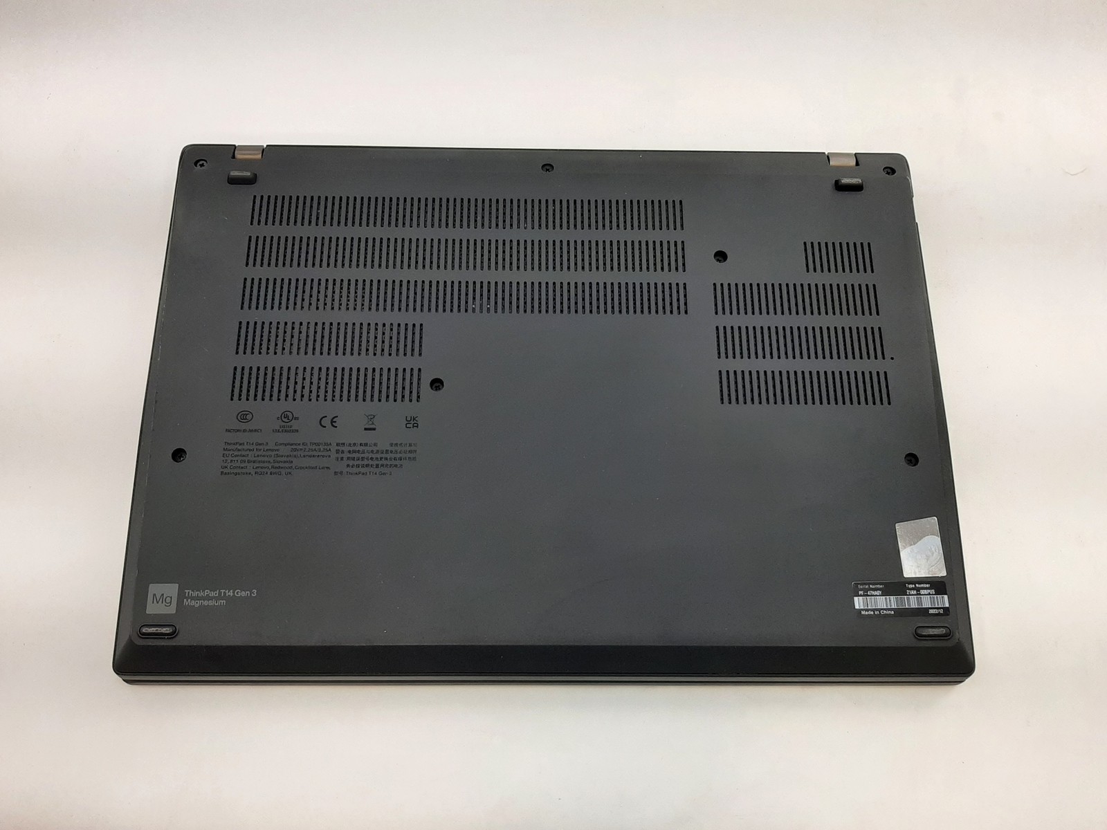 Lenovo ThinkPad T14 Gen 3, i5-1235U, 1.30GHz, 16GB RAM, 256GB NVMe, No AC C4*145