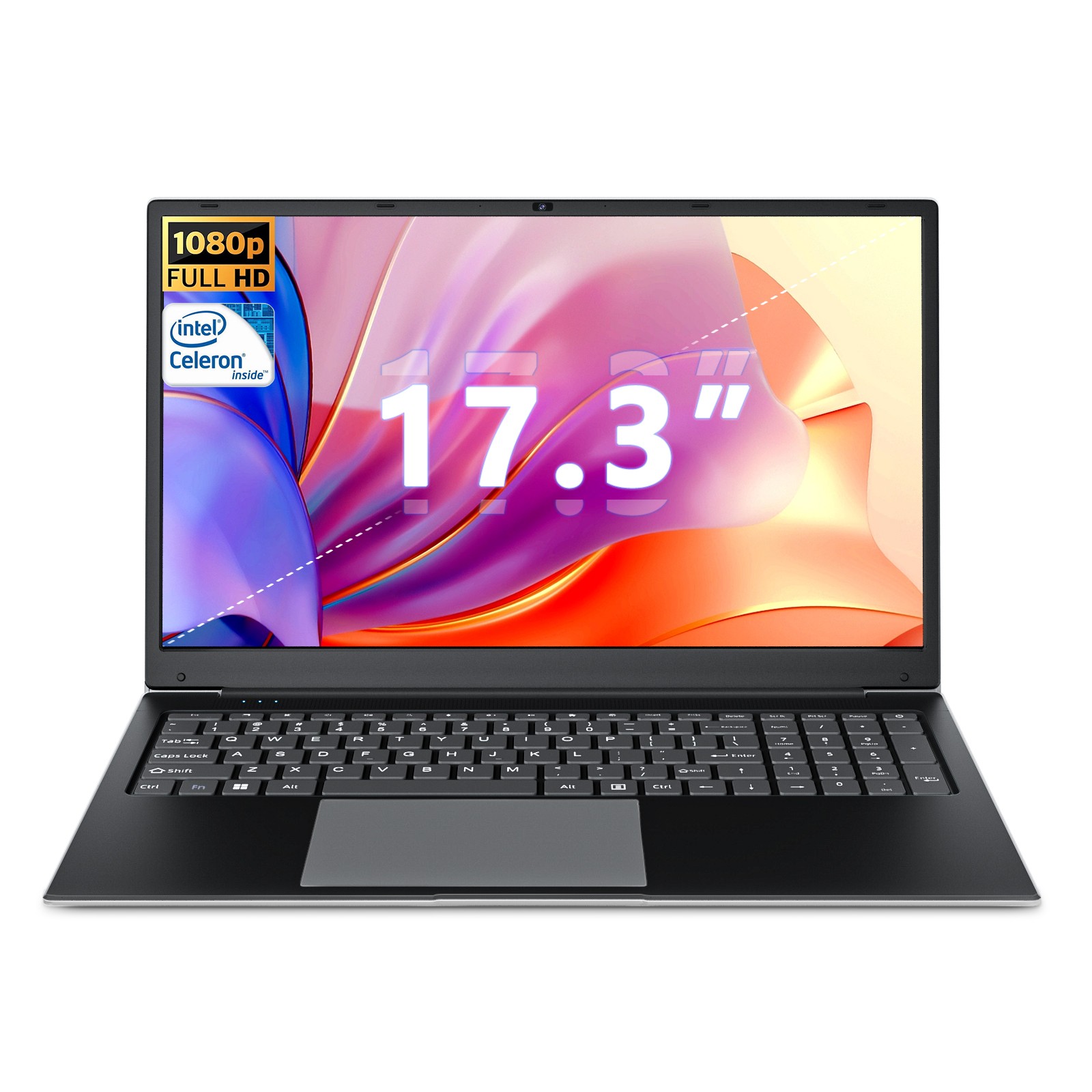 SGIN 17.3 inch Laptop Intel 4-Cores 12GB RAM 128GB 256GB 512GB SSD Computer WIFI