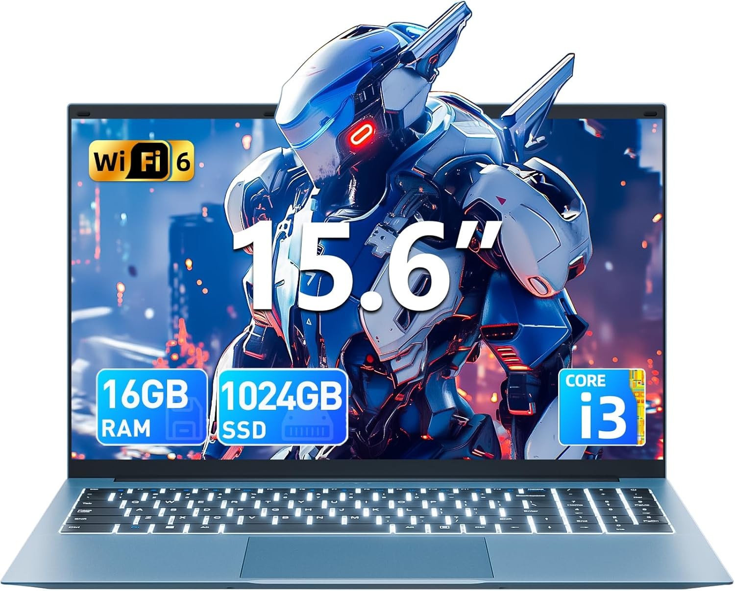 2026 SGIN 15.6″ Thin Laptop i3-10100Y 16GB RAM 1TB SSD Win 11 Backlit Keyboard