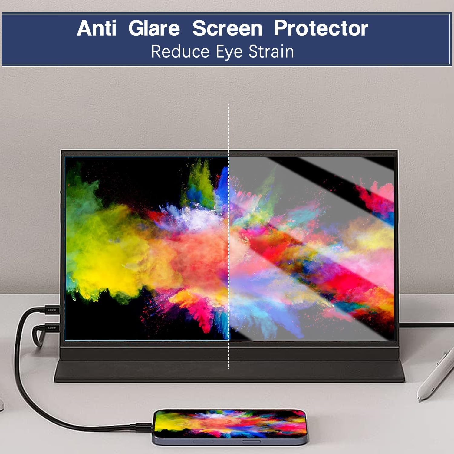 16.1″ Monitor Screen Protector, Anti Blue Light Anti Glare for Acer/Dell/ARZOPA