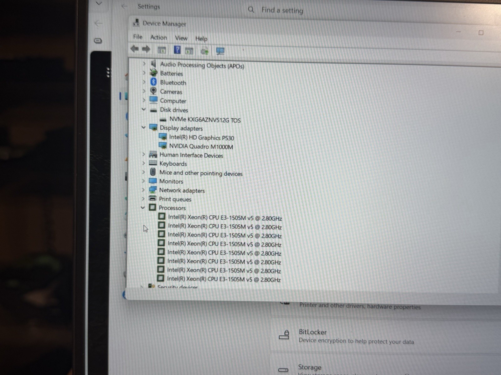 Dell Precision 5510 Xeon E3-1505M v5 16GB RAM 512GB SSD Quadro M1000M Win11