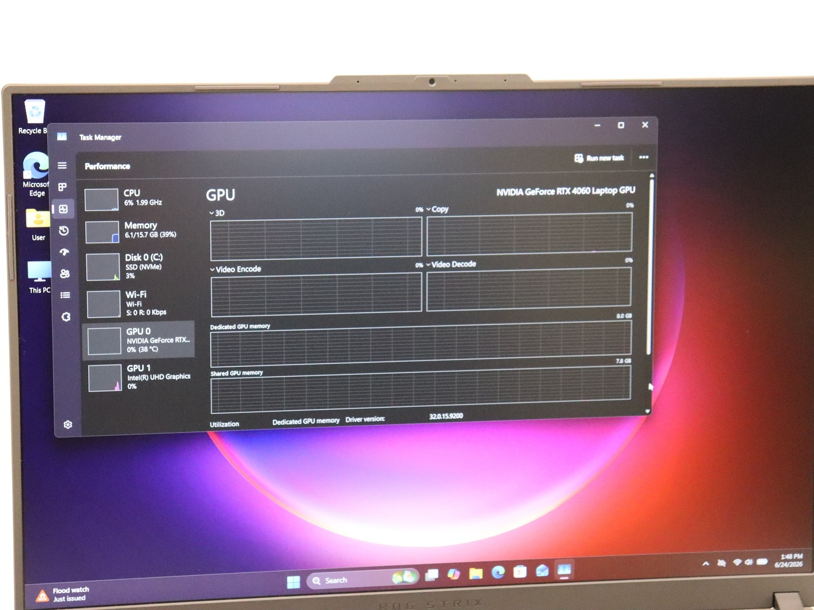 ASUS ROG Strix G614J 16″ Core i7-13650HX 16GB RAM 1TB NVMe GeForce RTX 4060 W11H