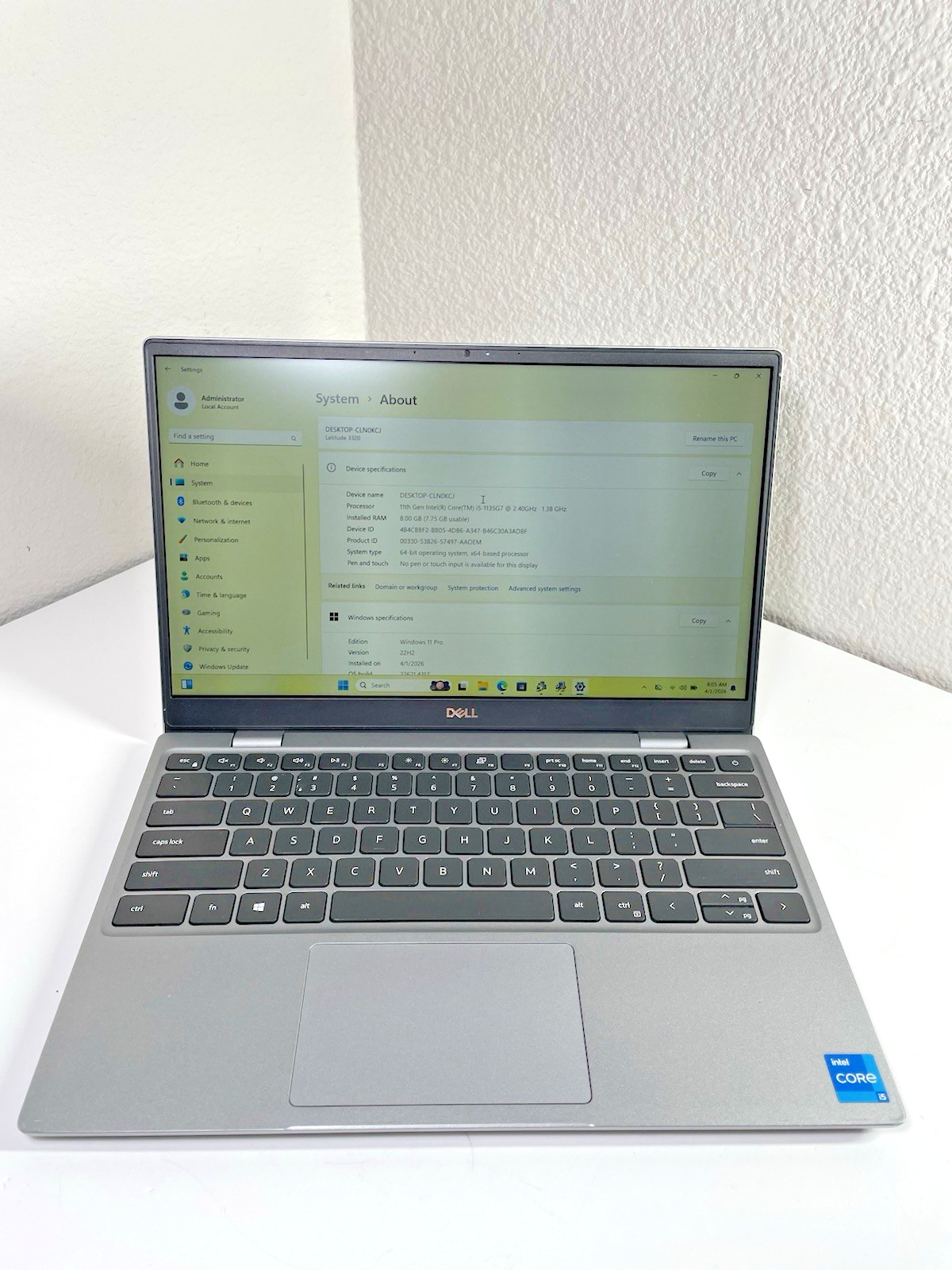DELL Latitude 3320 i5-1135G7 2.4GHz 8GB RAM 128GB NVMe Win11Pro