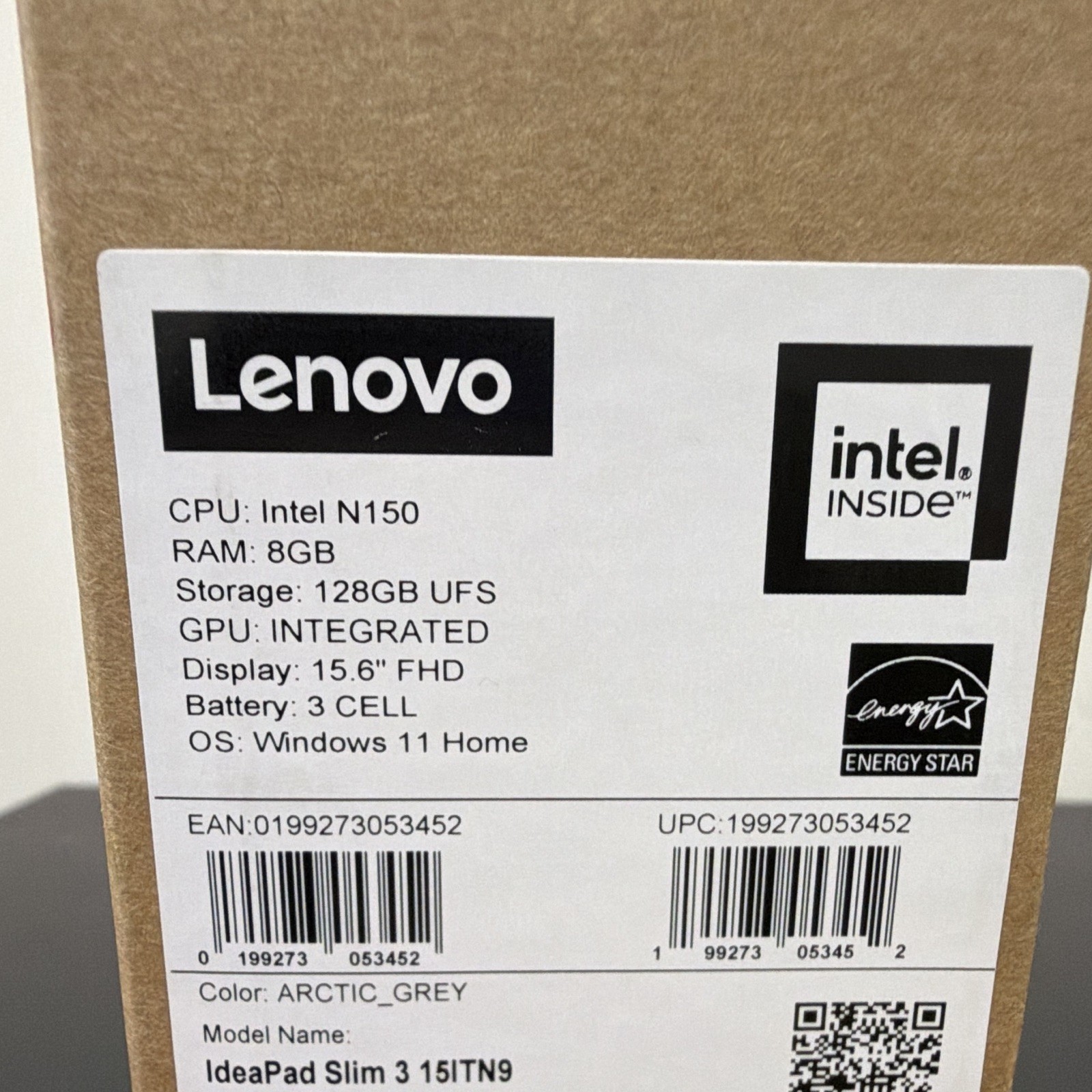 Lenovo IdeaPad Slim 3 15ITN9 15.6″ FHD Intel N150 8GB 128GB UFS Gray