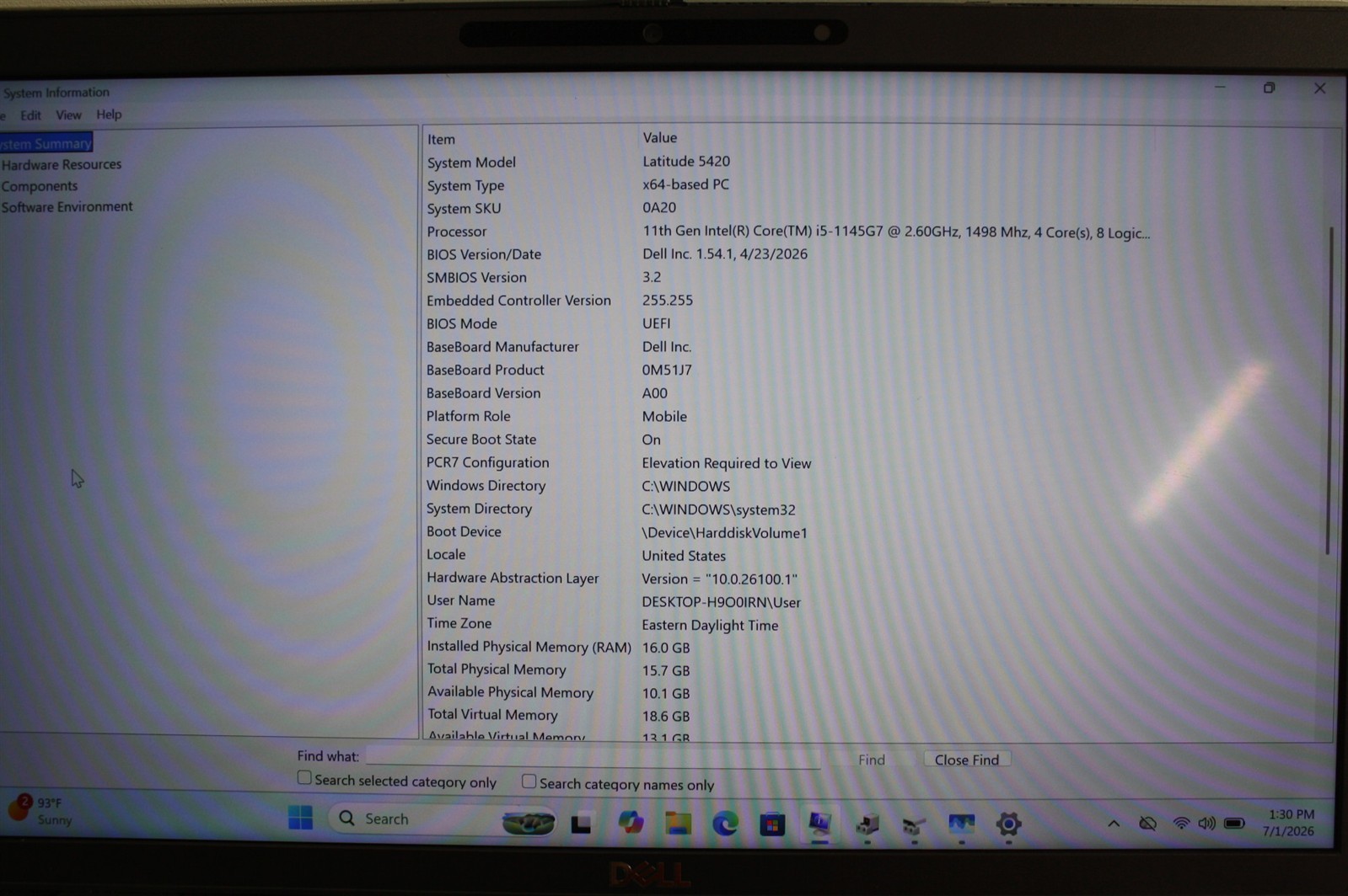 14″Dell Latitude 5420 i5-1145G7 2.60GHz RAM 16GB NVMe 256GB/Charger inc