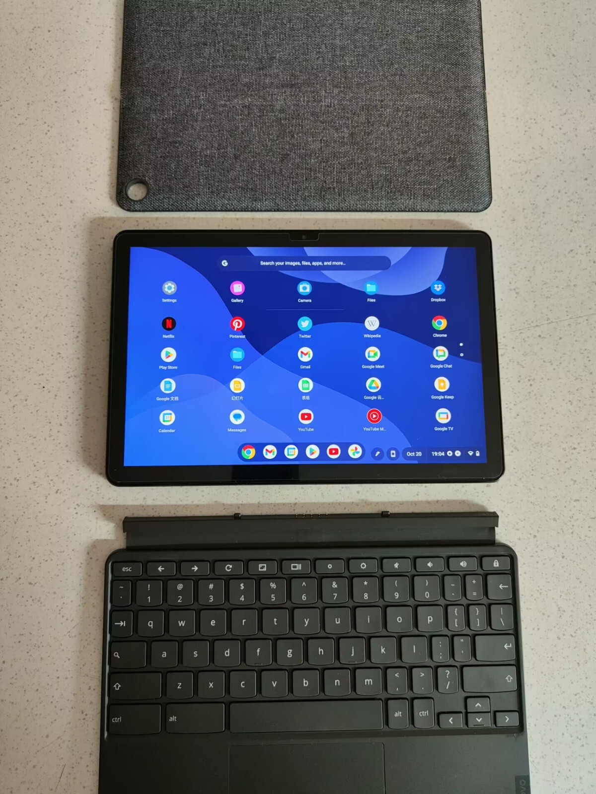 Lenovo IdeaPad Duet 10.1 Chromebook, MediaTek Helio P60T, 4GB RAM, 128GB SSD