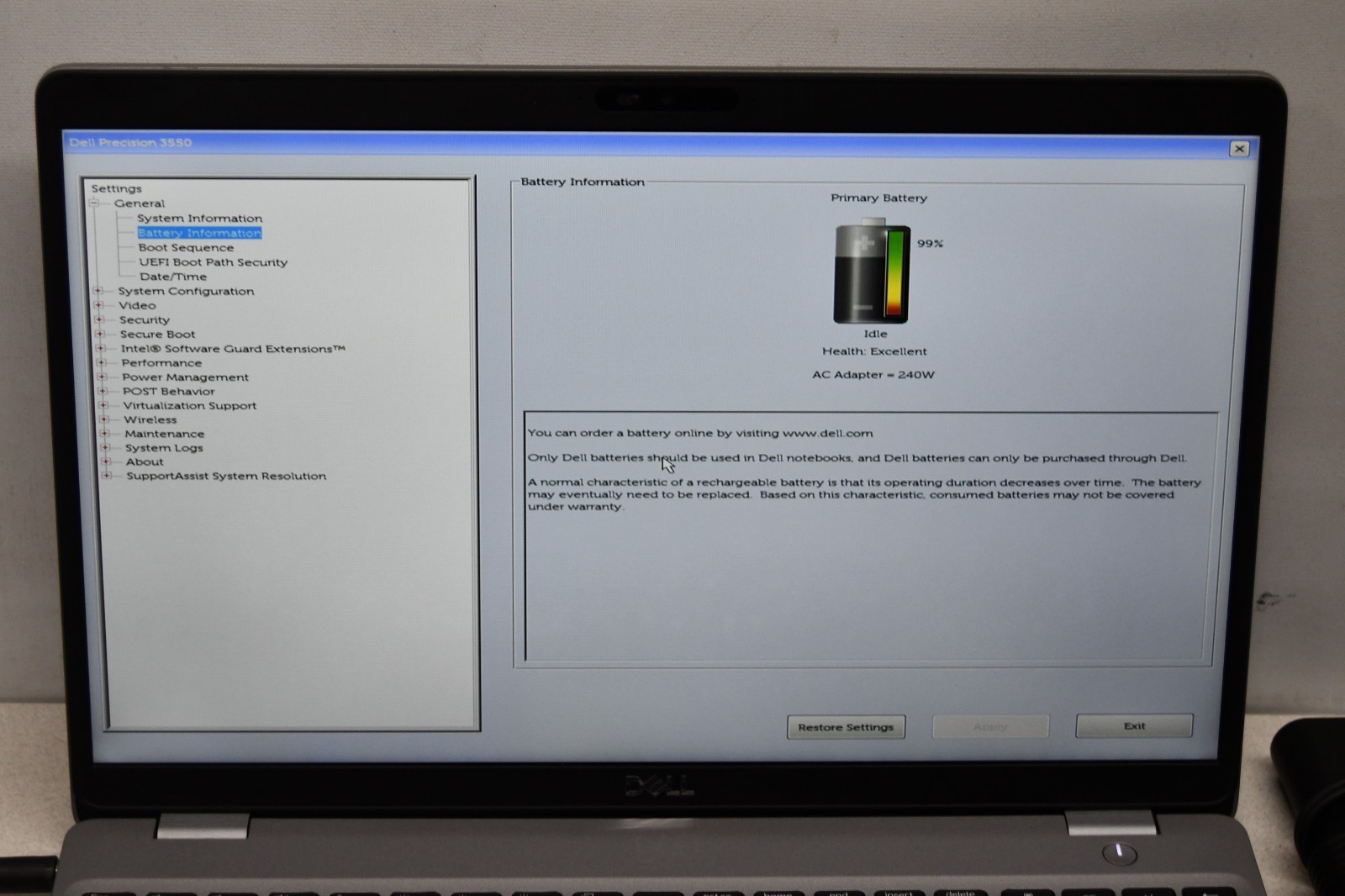 ^ Dell Precision 3550 15.6″ Intel i7-10510U @ 1.80GHz 16GB Ram No HD #X7003