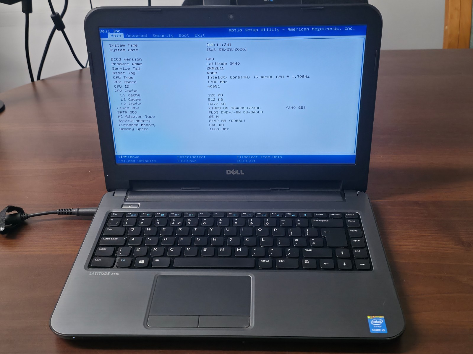 14″ DELL LATITUDE 3440 i5-4210u 8GB 240GB SSD WIN11 PRO – NO BATTERY