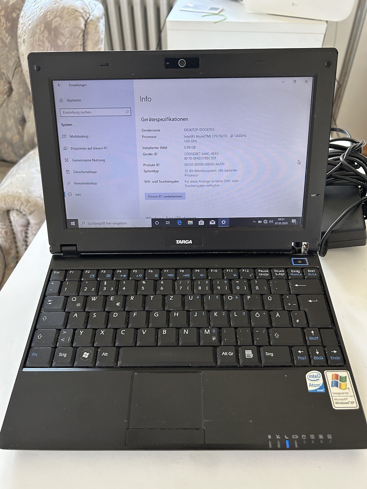 Targa Netbook Traveller 1016 Windows 10 Used Laptop