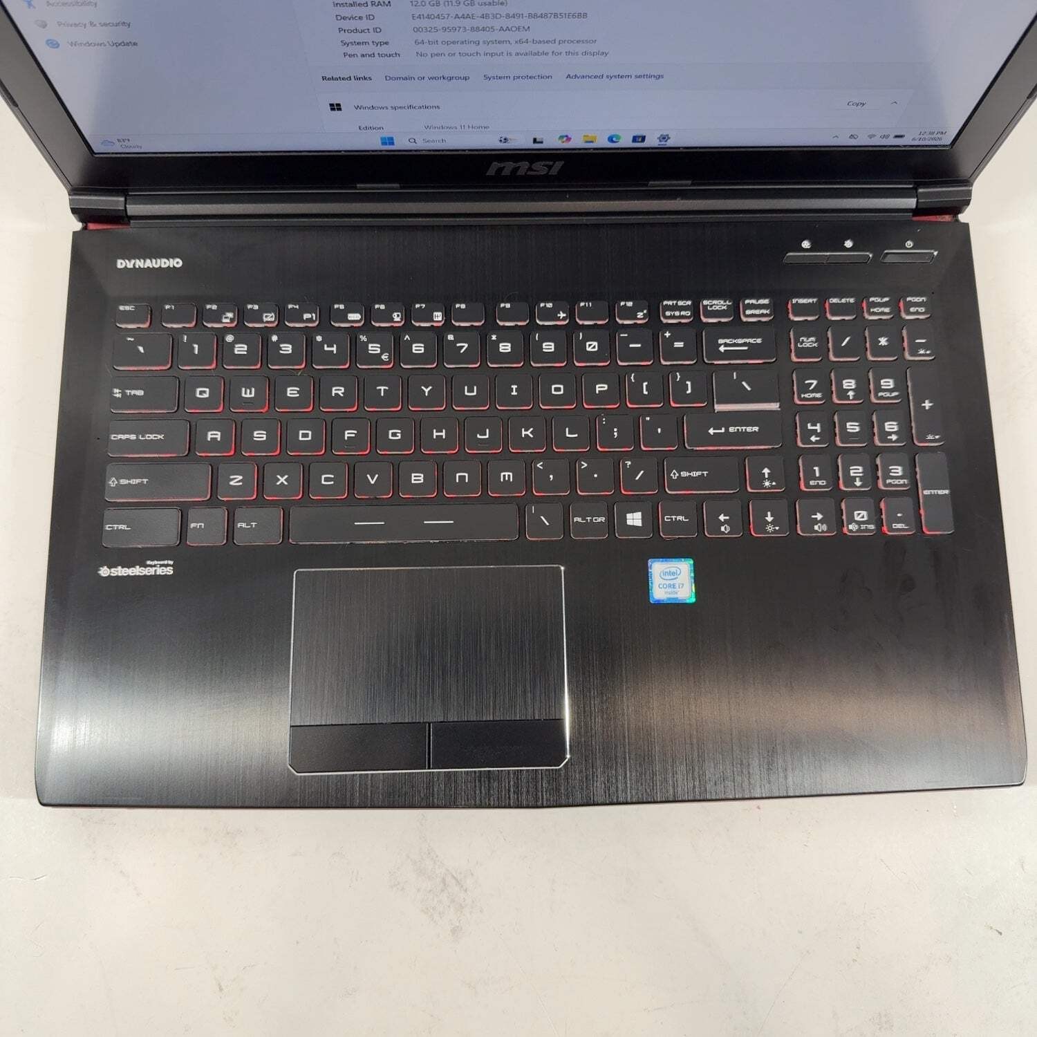 MSI Sword 15 GE62VR i7-6700HQ 12GB RAM 1TB HDD 256GB SSD GeForce GTX 1060