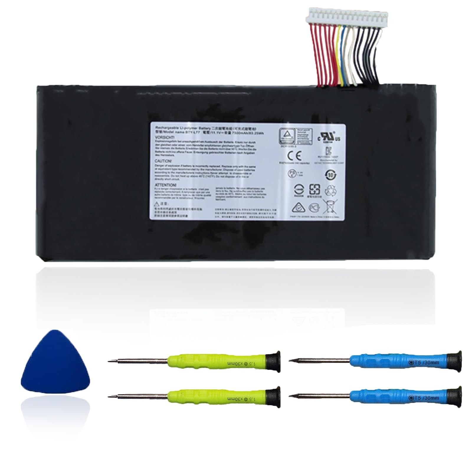 OUWEE BTY-L77 Laptop Battery for MSI GT72 Series 11.1V 7500mAh 83.25Wh