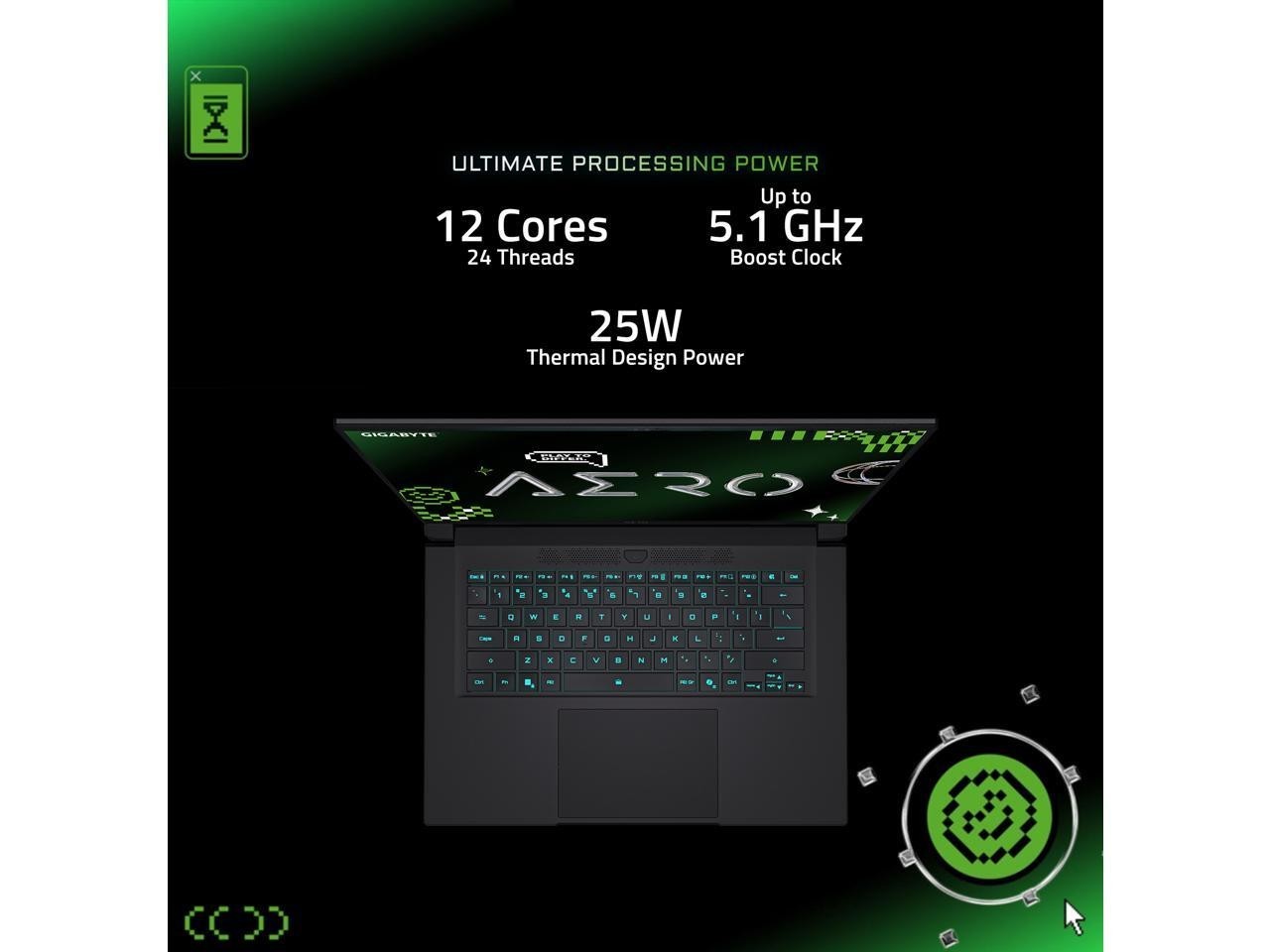 GIGABYTE AERO X16 16″ 165Hz WQXGA, RTX 5070 Ryzen AI 9 HX 370 1TB SSD, 32GB DDR5