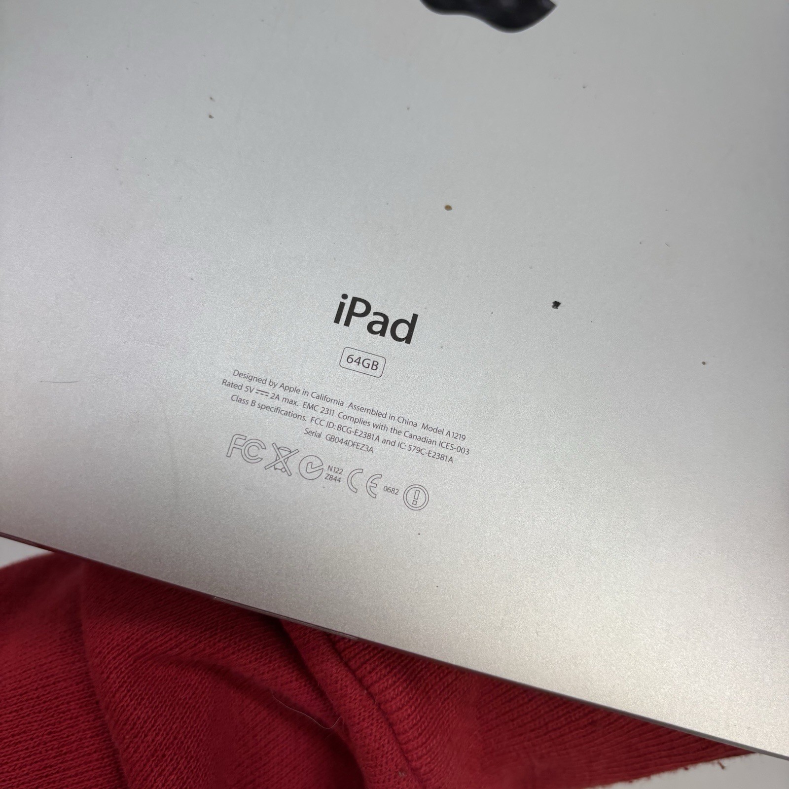 Apple iPad 1st Generation 64GB Wi-Fi, 9.7in Model A1219 Boot Loop Broken Repair