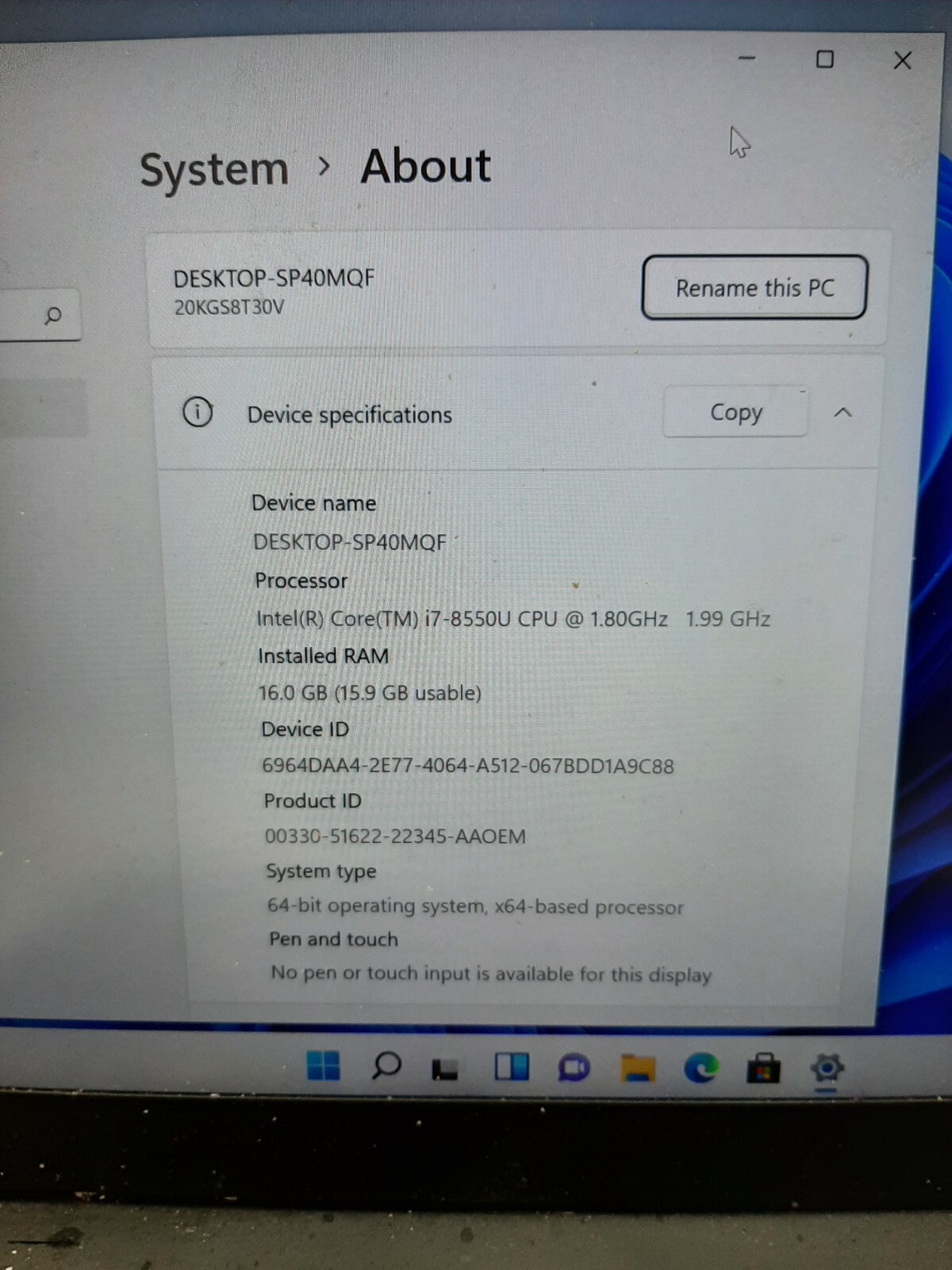 Lenovo X1 Carbon 6th 14″ Laptop Core i7-8550U 16GB RAM 512GB SSD Win11 #97
