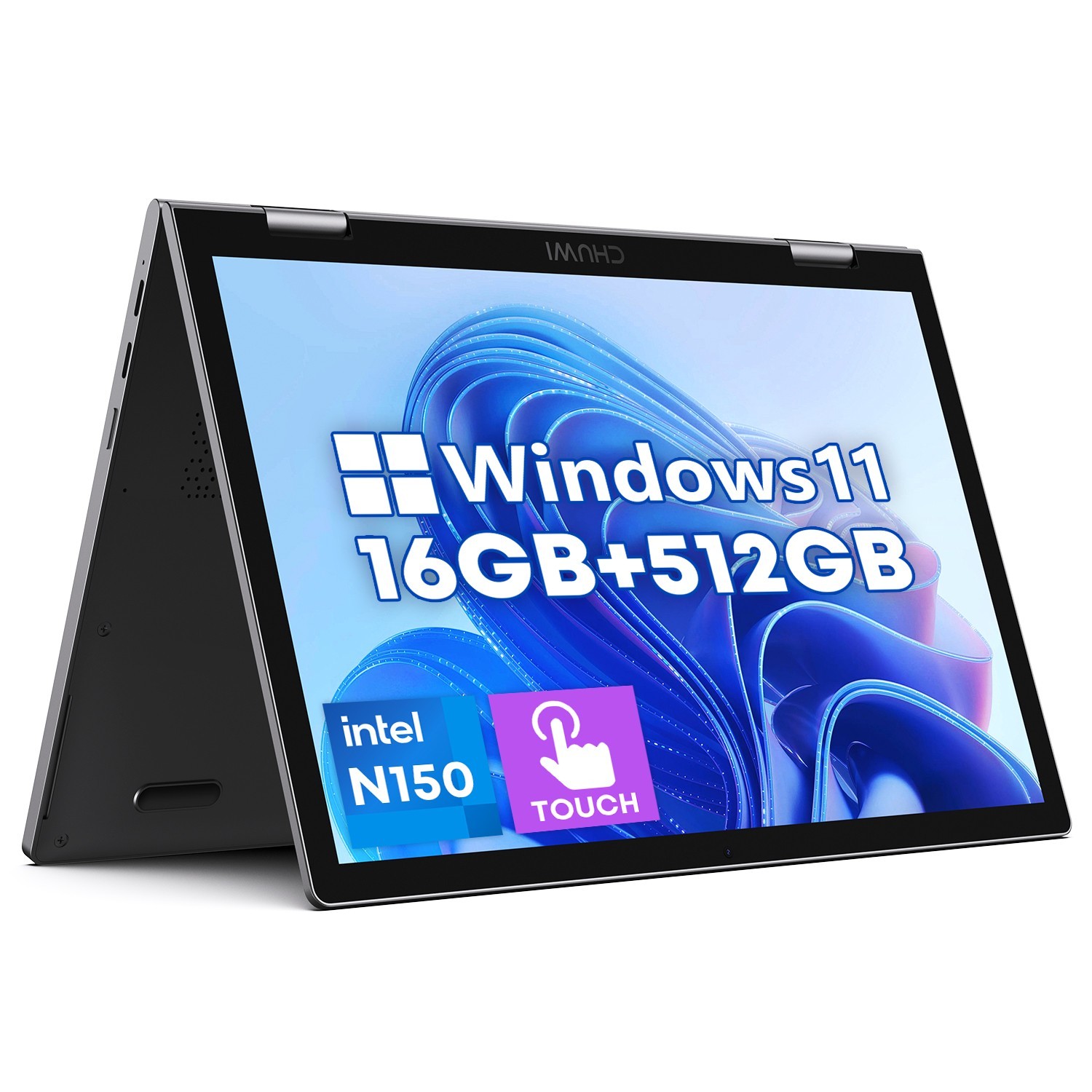 CHUWI 10.5”Minibook X Touchscreen Laptop 16GB RAM 512GB SSD Intel N150