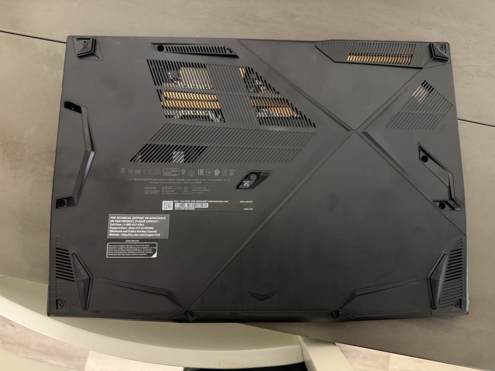msi Thin GF63 15.6″ Gaming Laptop: 12th Gen Intel Core i7, NVIDIA GeForce, 16GB