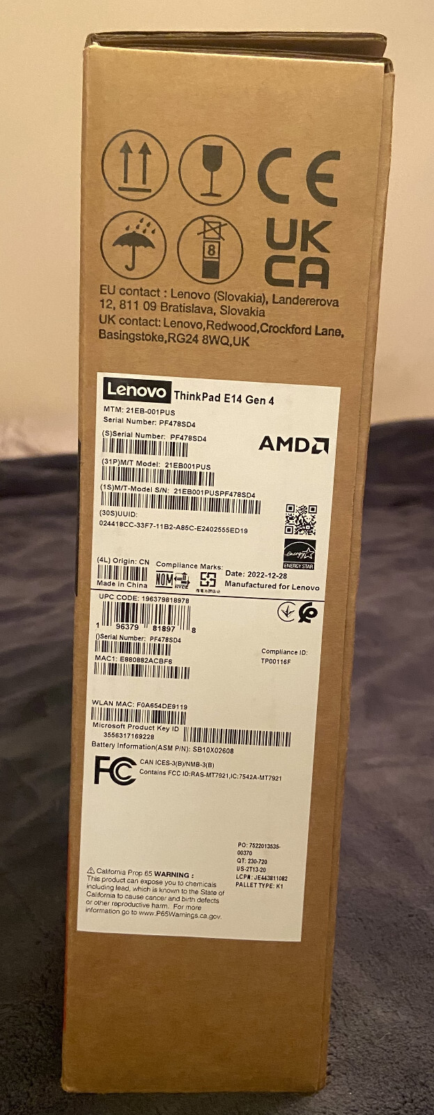 Lenovo ThinkPad E14 21EB001PUS 14″ Laptop R5 5625U 8GB 256GB SSD W11