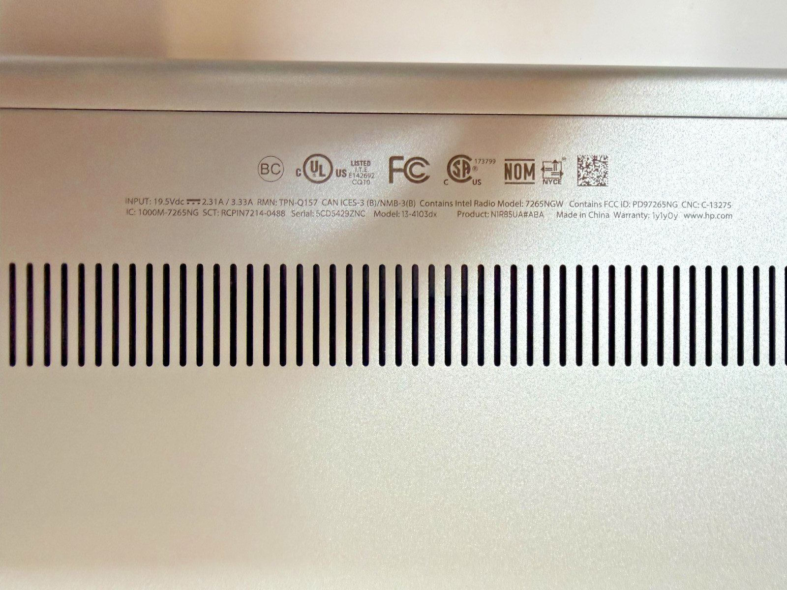 HP Envy Spectre Intel Core i7 6 GEN, NGW – For Parts or Repair