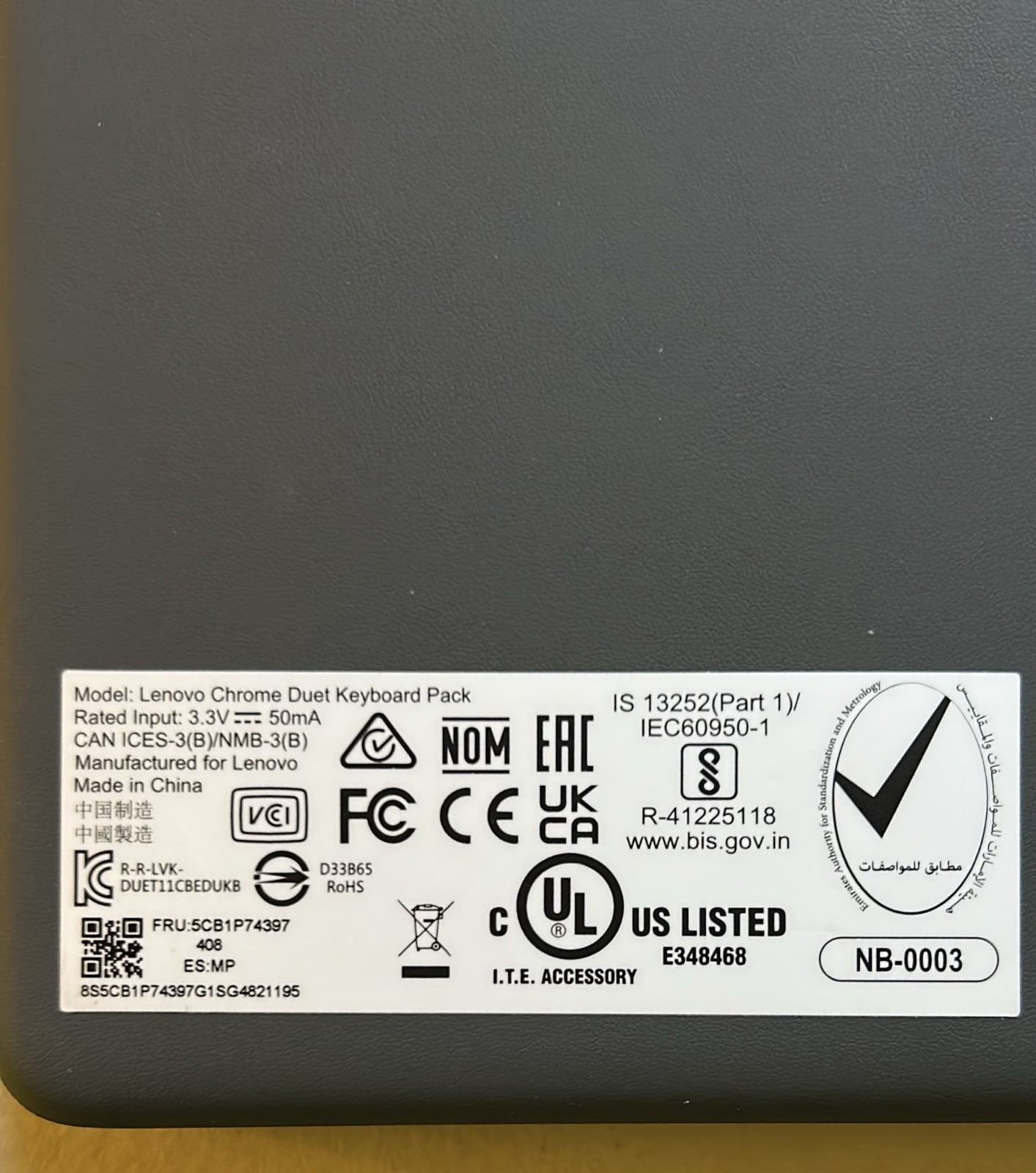 Lenovo Chromebook Duet 11M889 10.95″ 4GB 128GB eMMC 2-in-1 Chromebook Keyboard