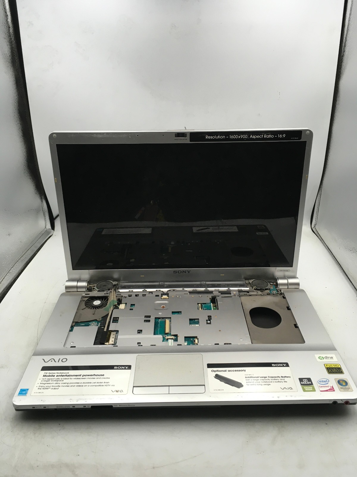 SONY VAIO PCG 3B2L – FOR PARTS/REPAIR – INTEL CORE 2 DUO P8400 – NO RAM -READ-BB
