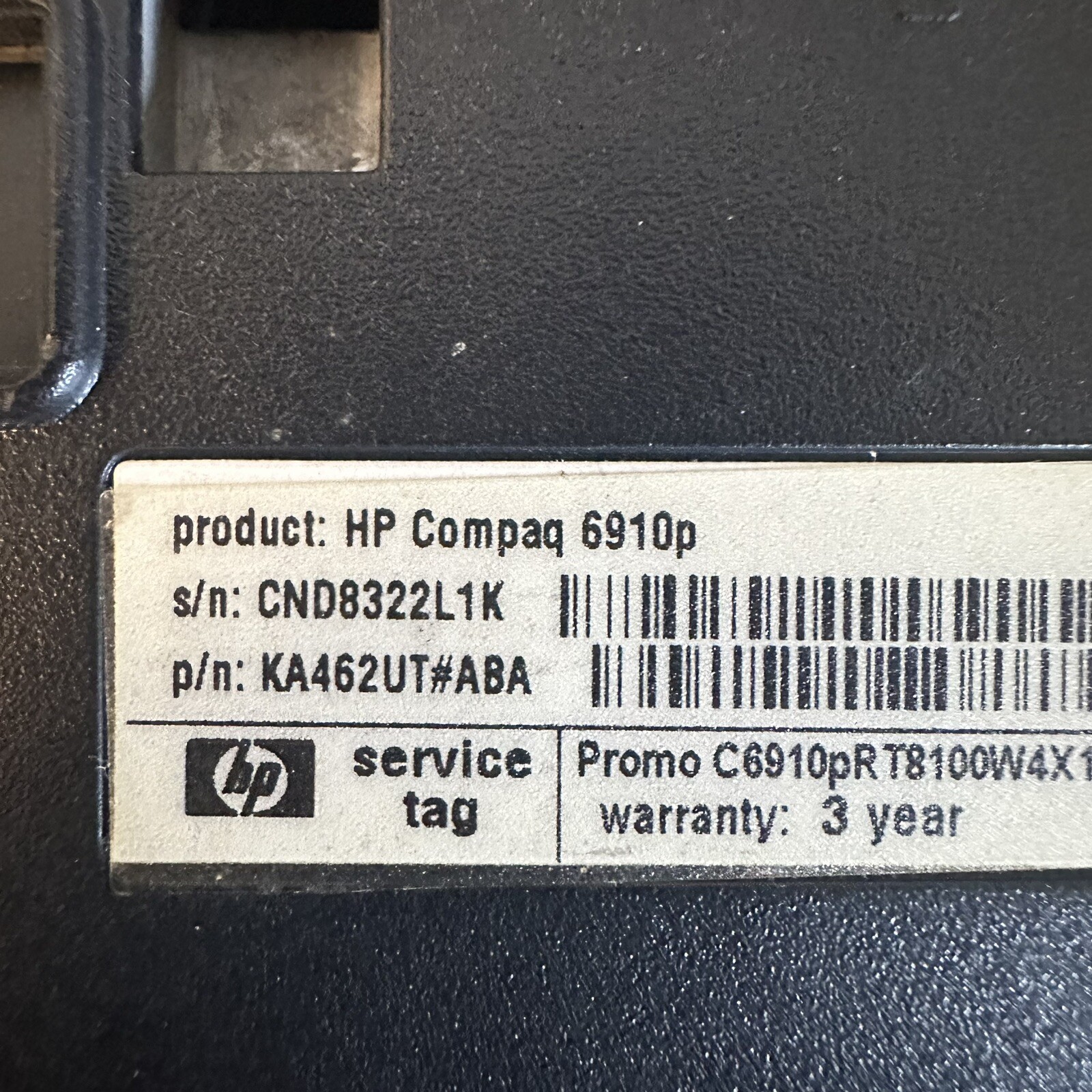 HP Compaq 6910p 14” Laptop 1GB RAM 80GB HDD Scraps/Salvage