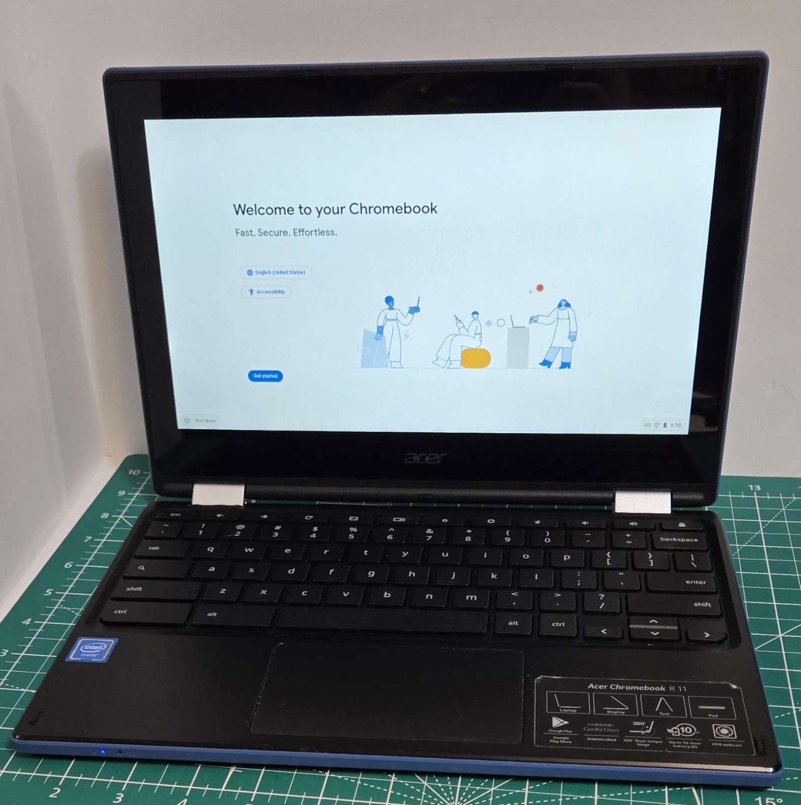 Acer Chromebook R11 CB5-132T C738T Laptop With AC Adapter Charger Power Cord