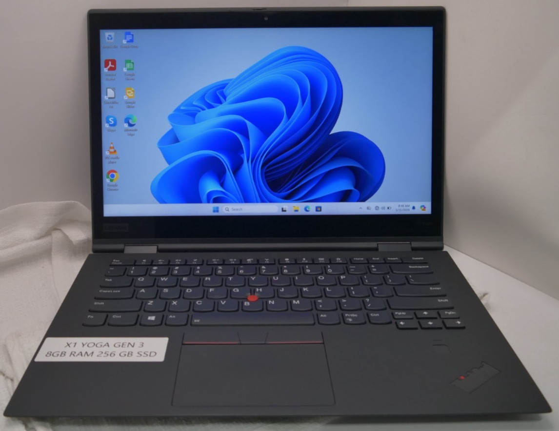 Lenovo X1 Yoga 3rd Gen ThinkPad 14″ Touch Intel i5-8350U 8GB 256GB NVMe Win 11