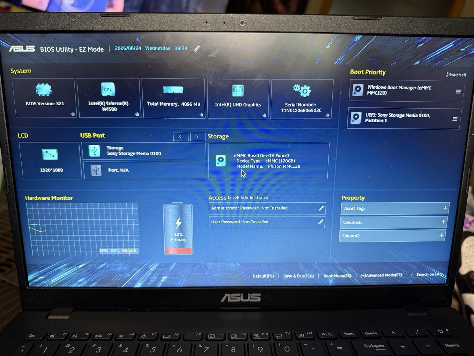 ASUS VivoBook E510KA / L510KA 15.6” FHD Laptop 128gb