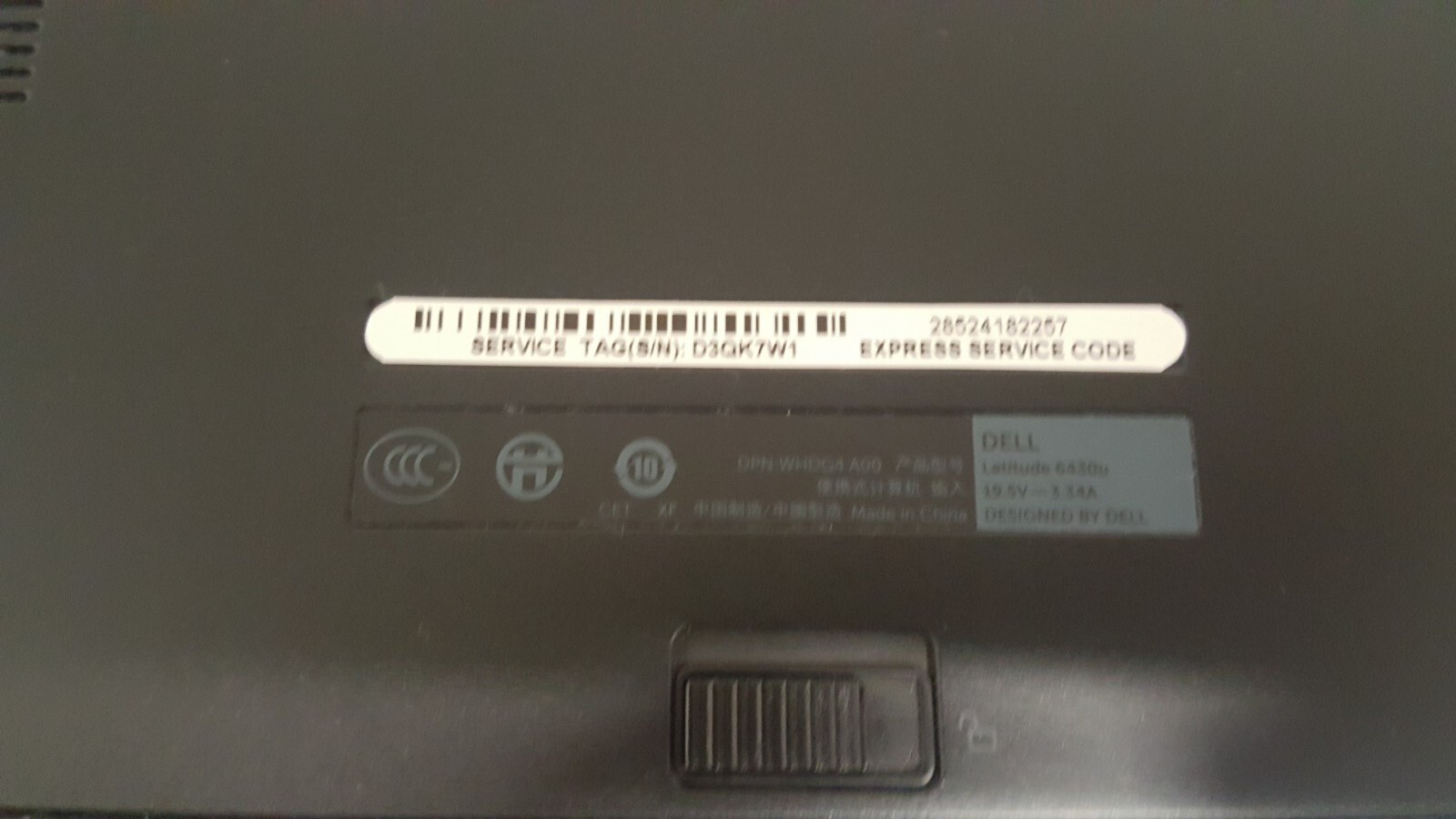 Dell Latitude 6430U 14″ i5-3427U @1.8GHz 4GB RAM NO POWER ADAPTER/ NO OS