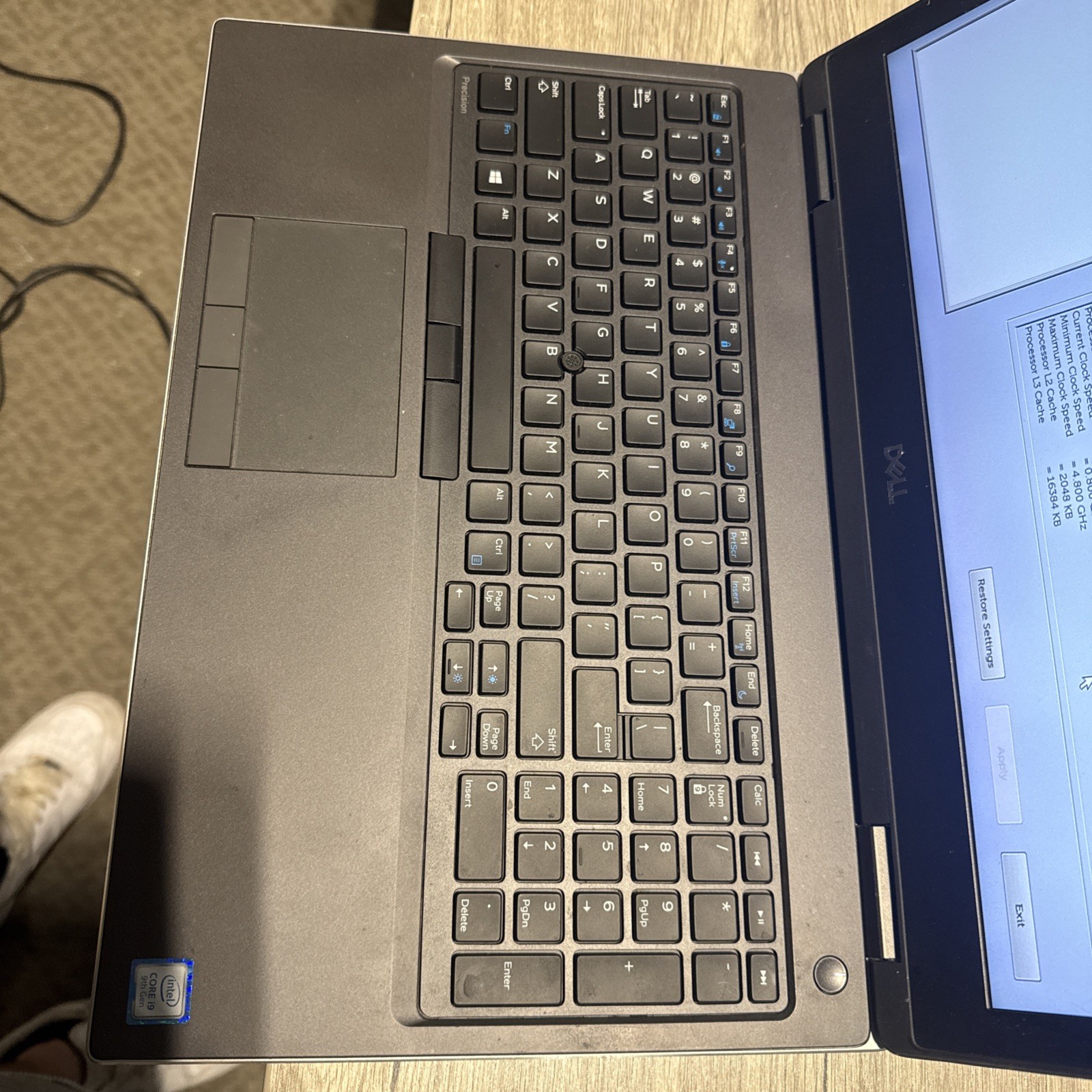 Dell Precision – 7540 Intel Core i9-9980H 2.40Ghz 8GB RAM – NO SSD *NVIDIA*