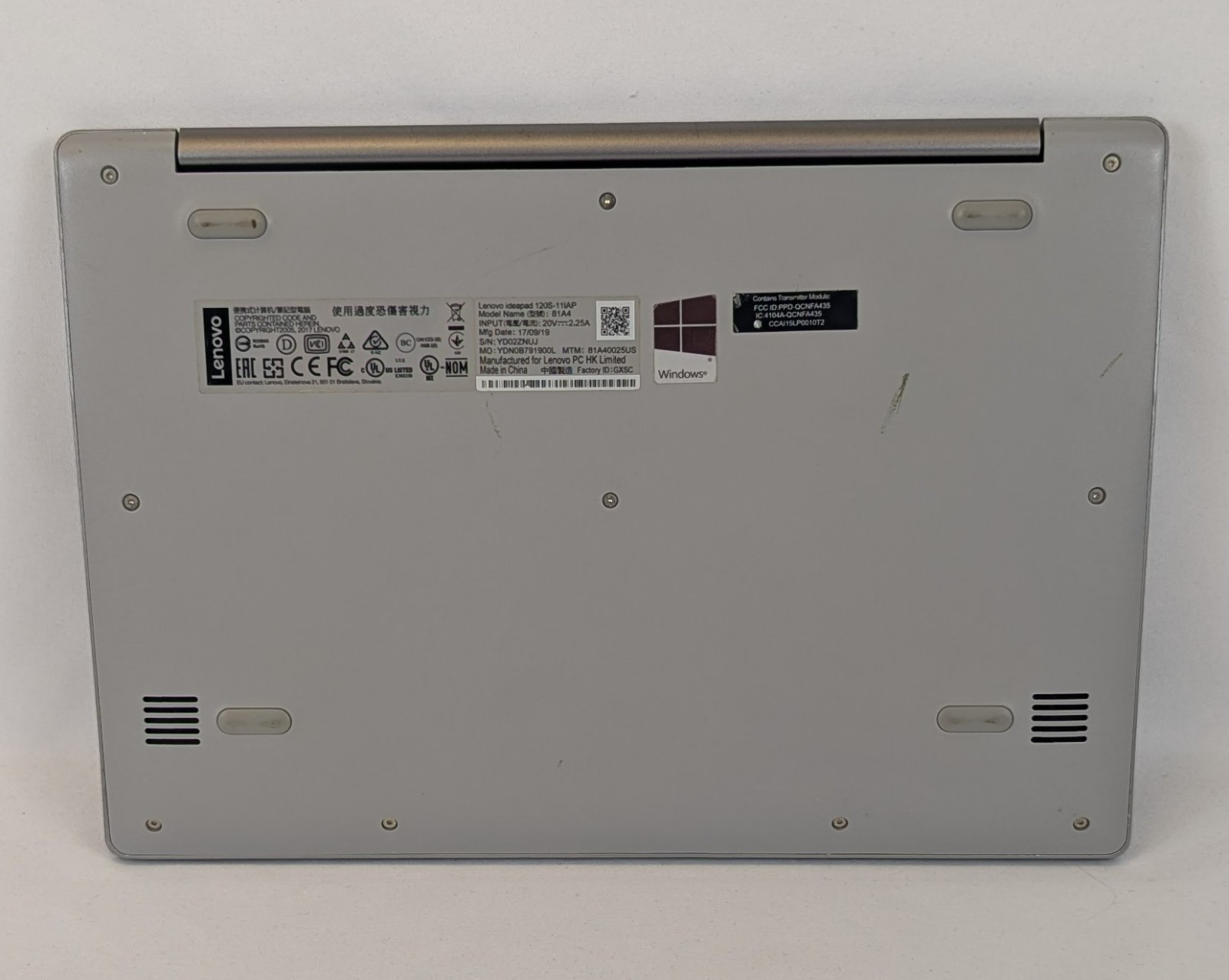 Lenovo Ideapad 120S-11IAP Model: 81A4 with Charger – AS-IS – Please Read!