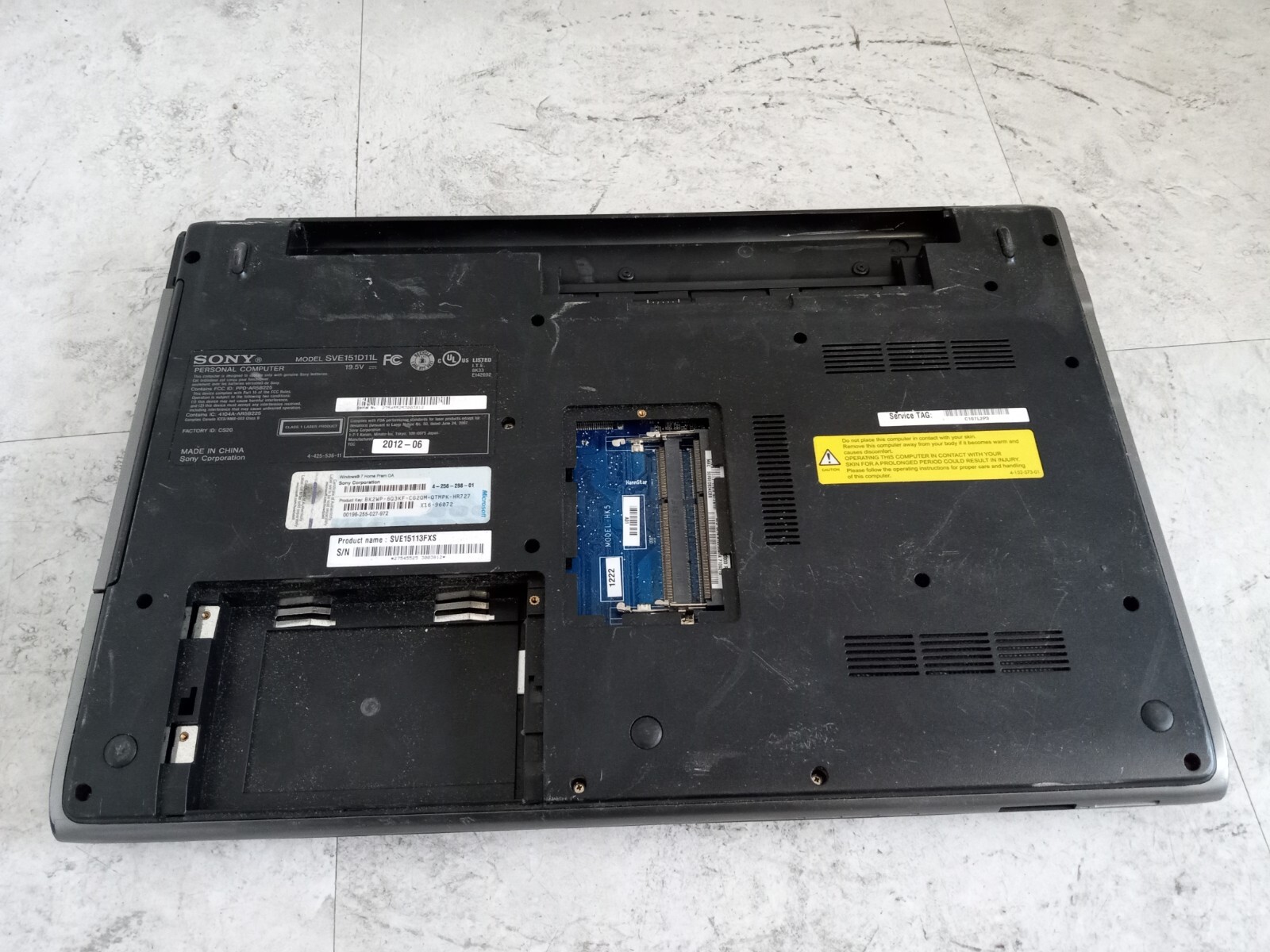 Sony Vaio SVE151D11L 15″ Laptop Intel Core i5-3210M – CRACKED – READ -RR