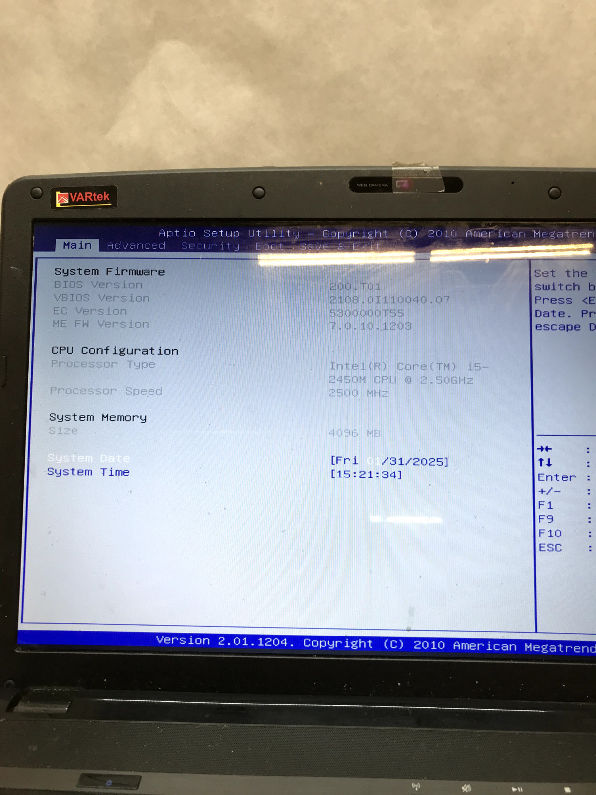 Pegatron A17HC Notebook PC 17″ Intel i5-2450M 2.5GHz 4GB RAM GT540 NO HDD/OS -DW