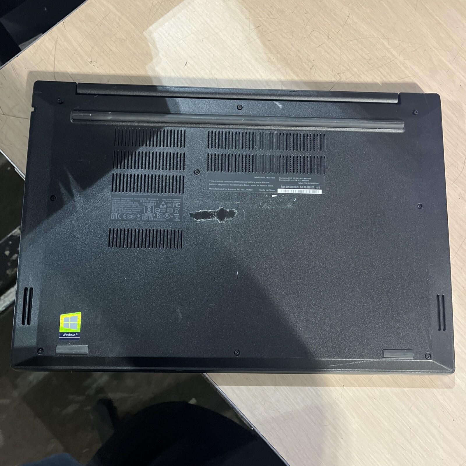 THINKPAD LENOVO E580 INTEL CORE I5-8250U 1.60GHZ 8GB RAM NO HD