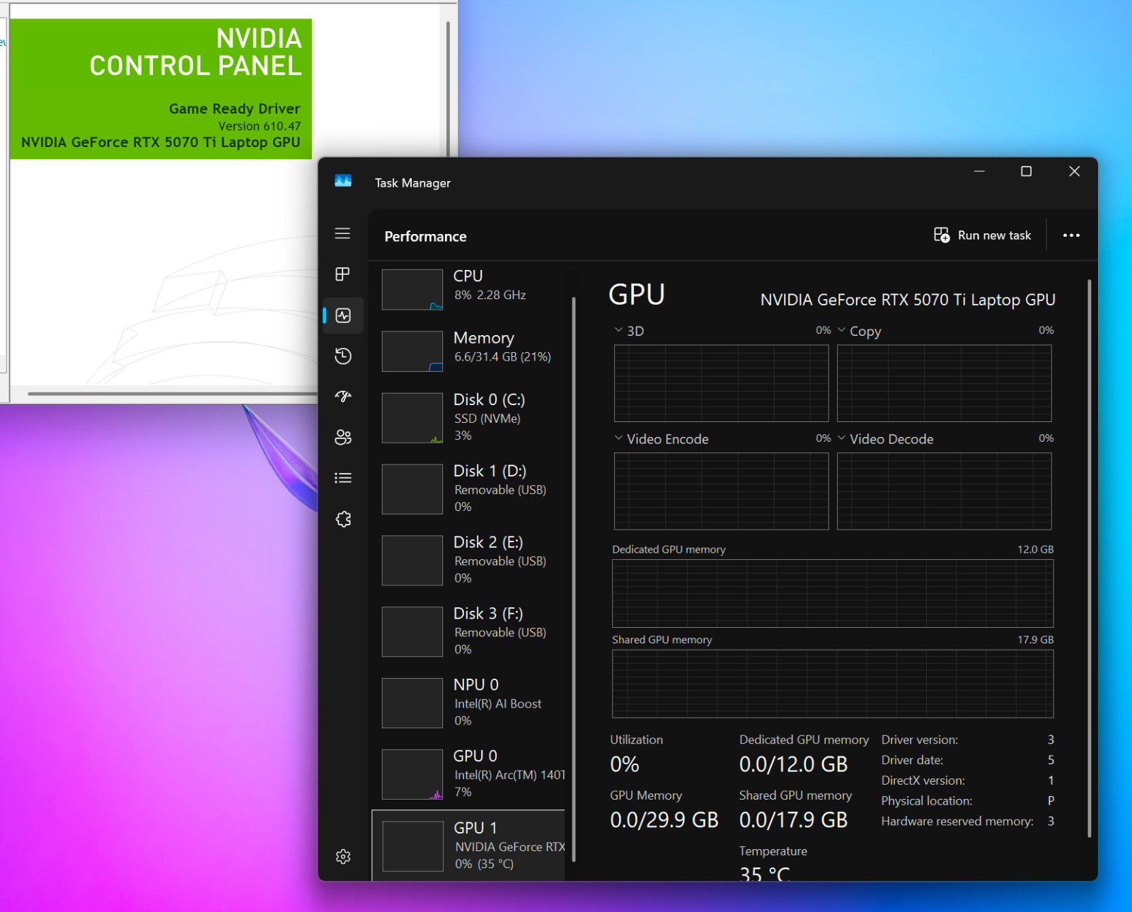 OPEN BOX Zephyrus GU605 240Hz QHD+ 5.4 GHz Ultra 9 285H 32GB 1TB RTX 5070 Ti