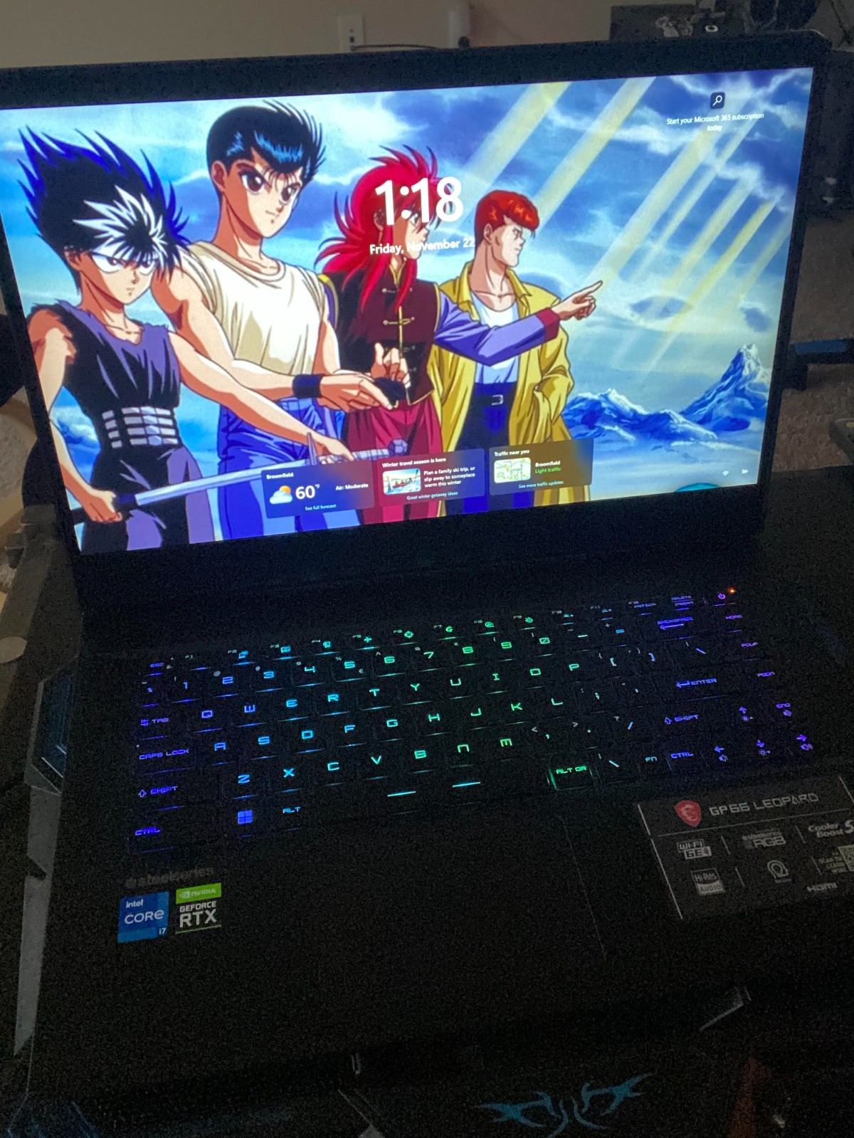 HARDLY used MSI GP66 11UH-032 15.6” FHD 240Hz Laptop i7-11800H 1TB SSD RTX 3080