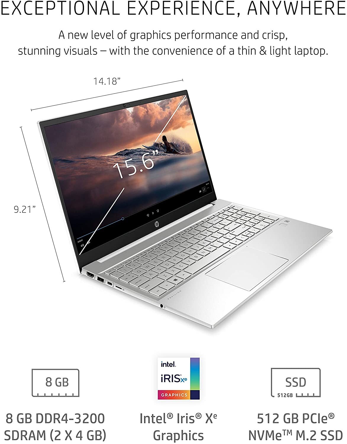 NEW HP Pavilion Laptop Notebook 15-eg0010nr i5-1135G7 Processor, 8 GB RAM