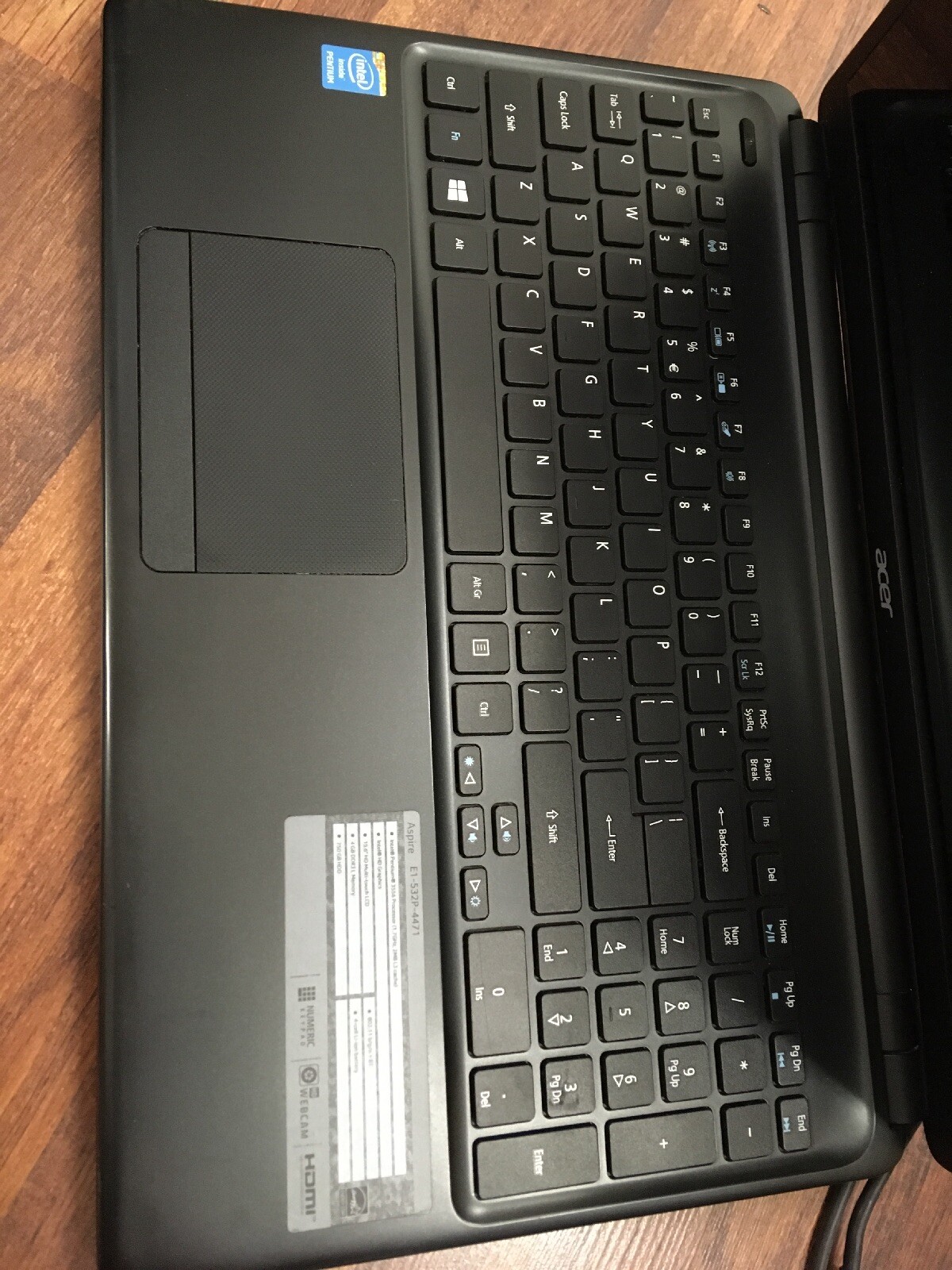 acer Aspire E1 V5WE2 /Intel Pentium 3556 1.7 /4GB RAM/750 HDD For Part