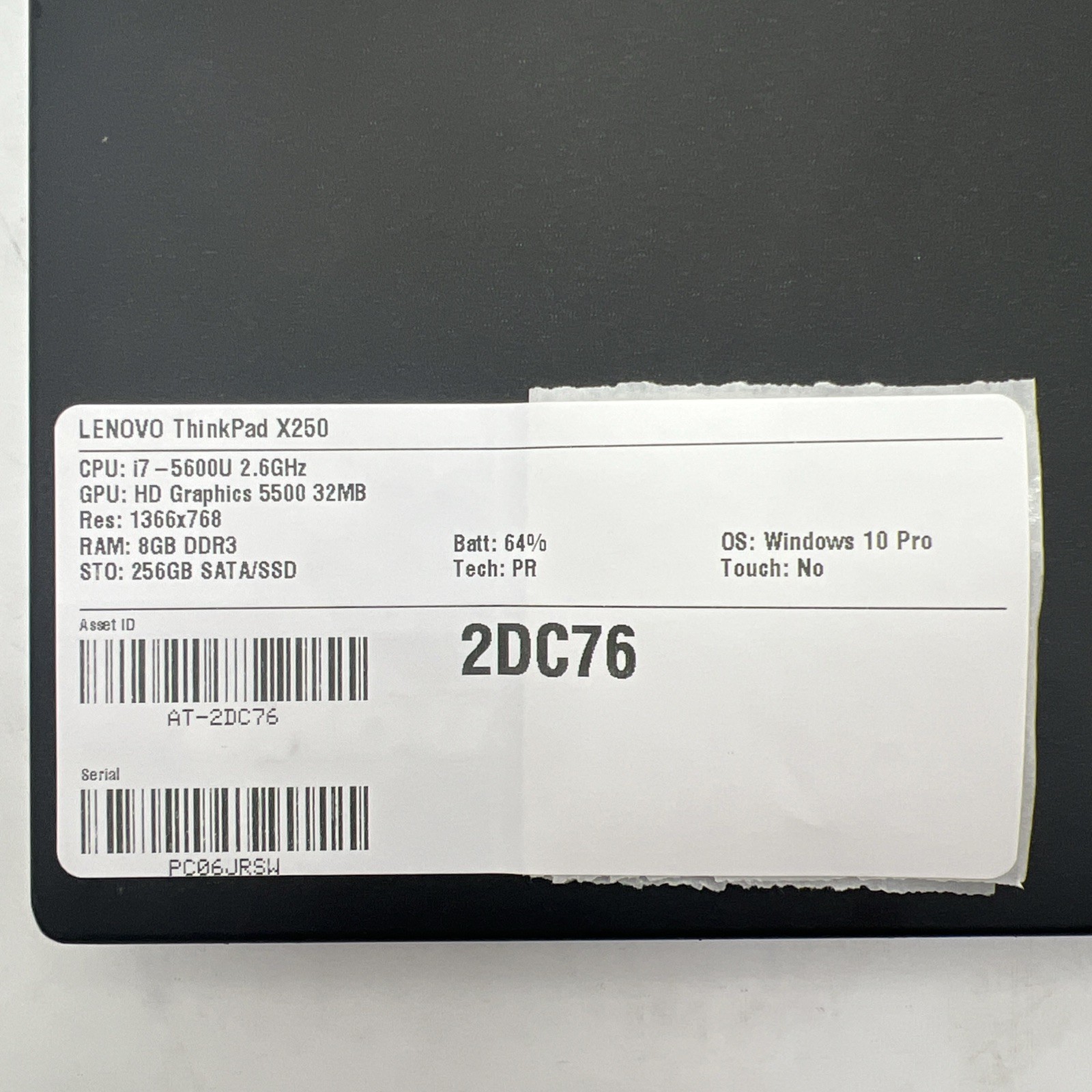 Lenovo ThinkPad X250 Laptop i7-5600U 2.60GHz 8GB RAM 256GB SSD Win10P