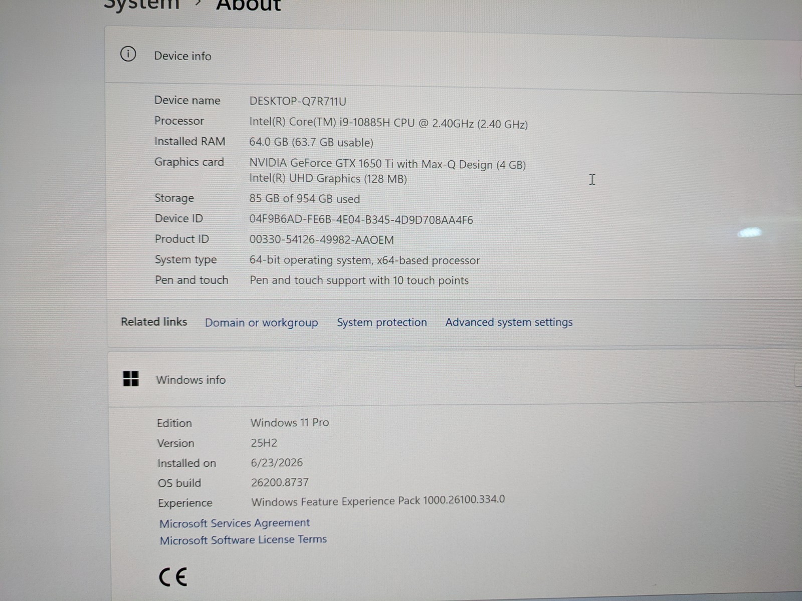 Lenovo ThinkPad X1 Extreme Gen 3 i9 64GB RAM 1TB SSD 4K OLED Touch GTX 1650Ti