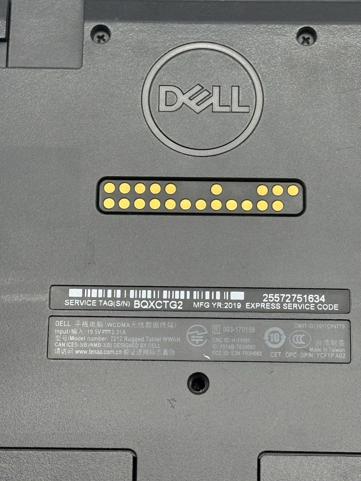 Dell Latitude 7212 11.6” Rugged Tablet i7-8650U 16GB RAM READ