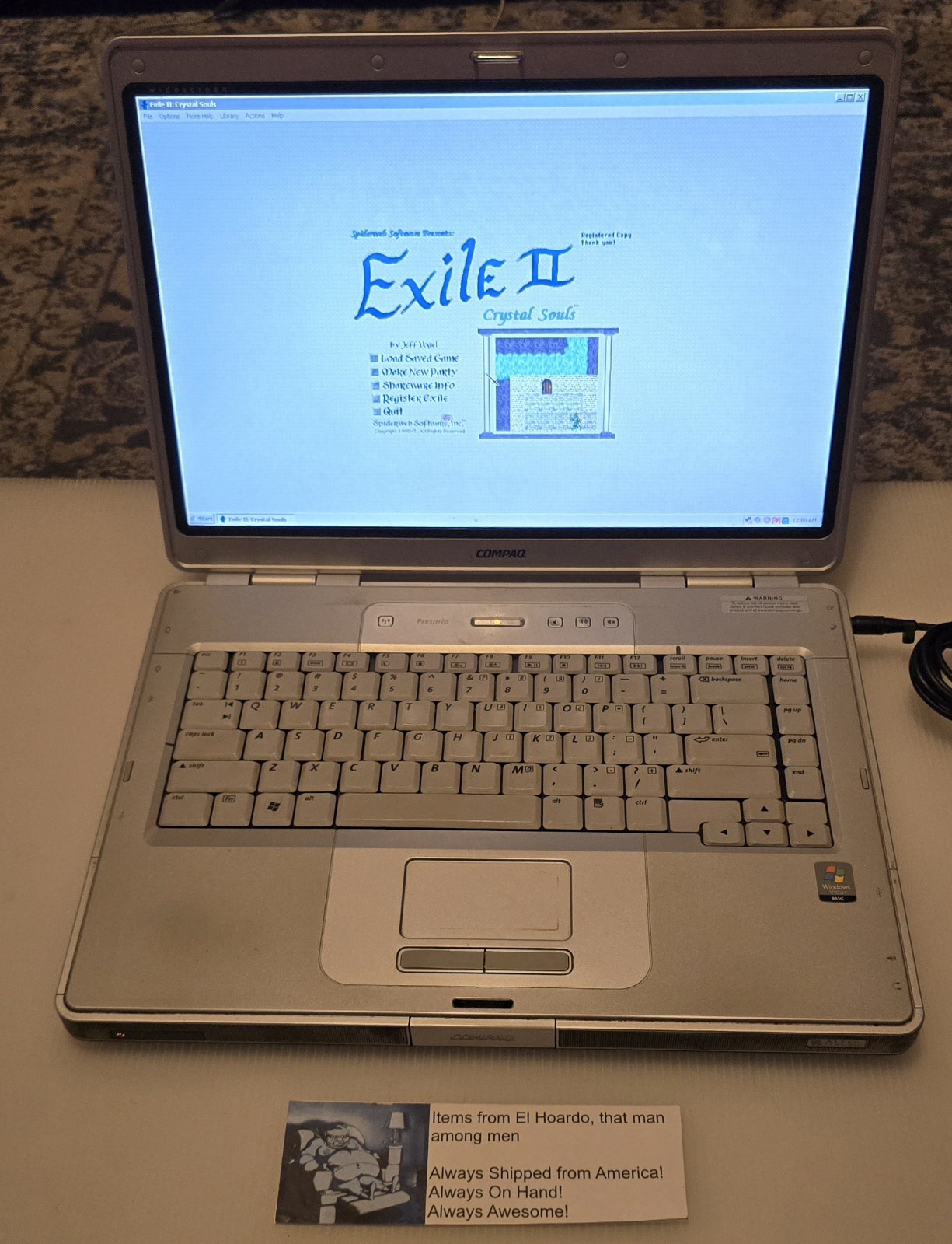 Compaq Presario C500 Laptop Intel Celeron M 1.60 Ghz 2GB Ram 80GB HDD Win XP Pro
